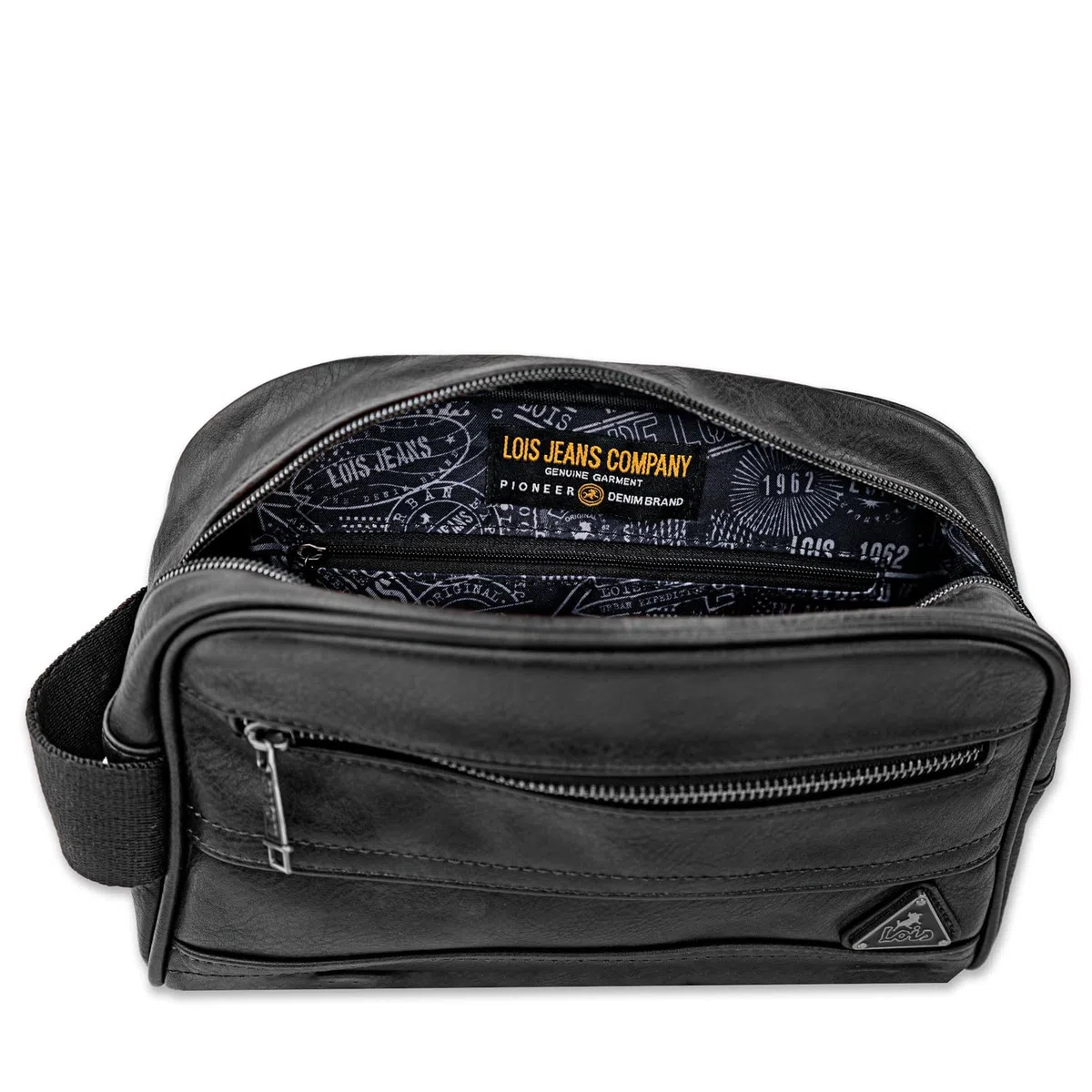 Lois - Neceser Hombre Pequeño. Bolsa de Aseo. Viaje. Negro