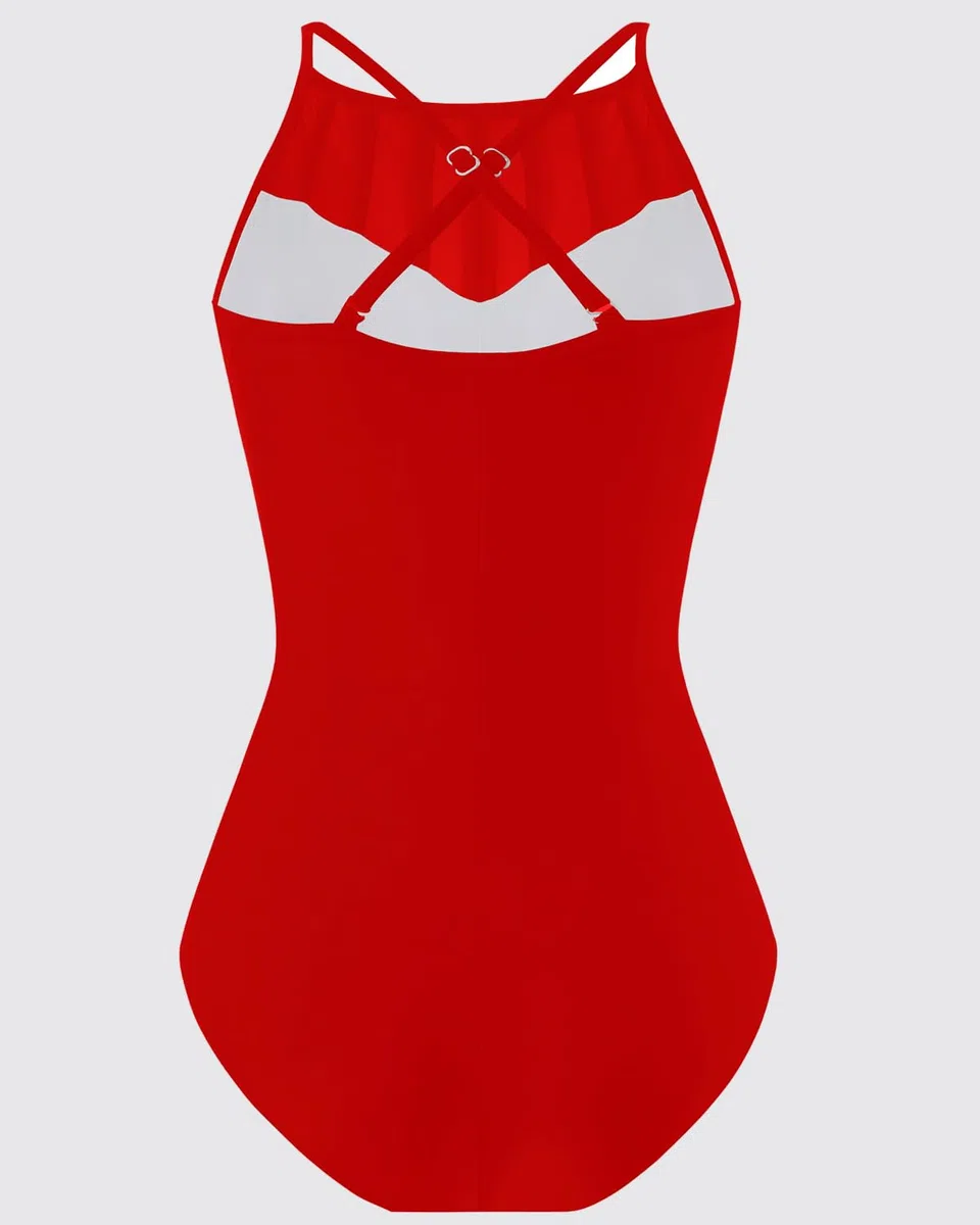 YNIQUE Trajes de Baño una Pieza Bañadores Mujer Mesh Halter Control de Barriga Trajes de Baños para Mujer Push Up Bikinis Sexy Monokini