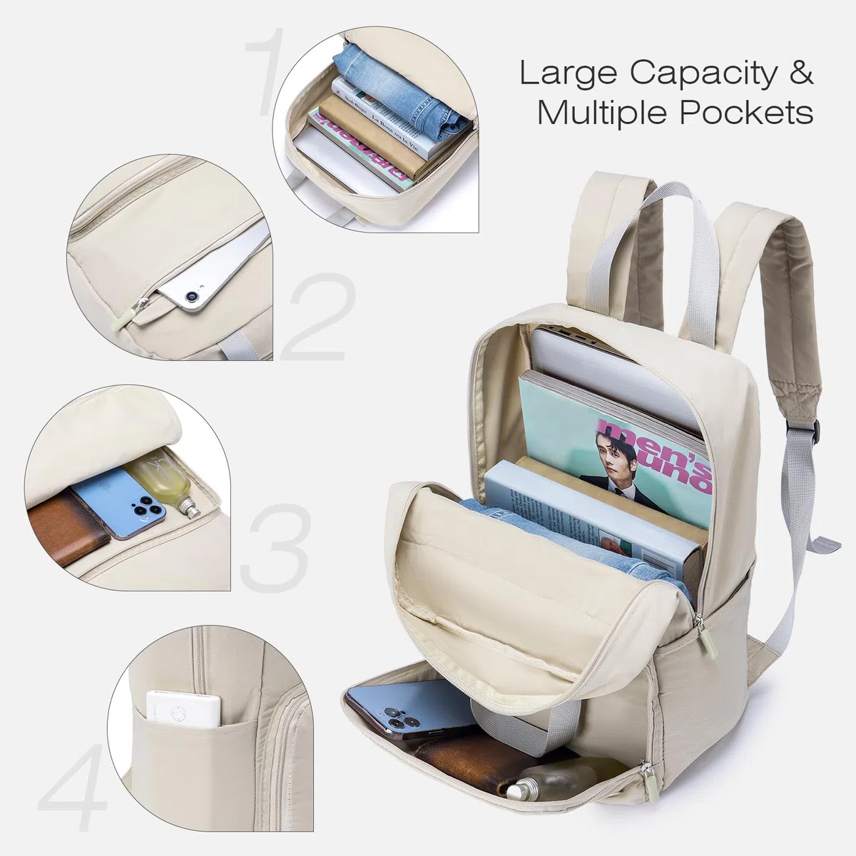 SPAHER Plegable Mochila Viaje Cabina Avion 40x30x15cm British Airways Mochila de Viaje para Mujer Mochila Pequeña Mochila de Senderismo para Deporte al Aire Libre Mochila Informal para la Escuela