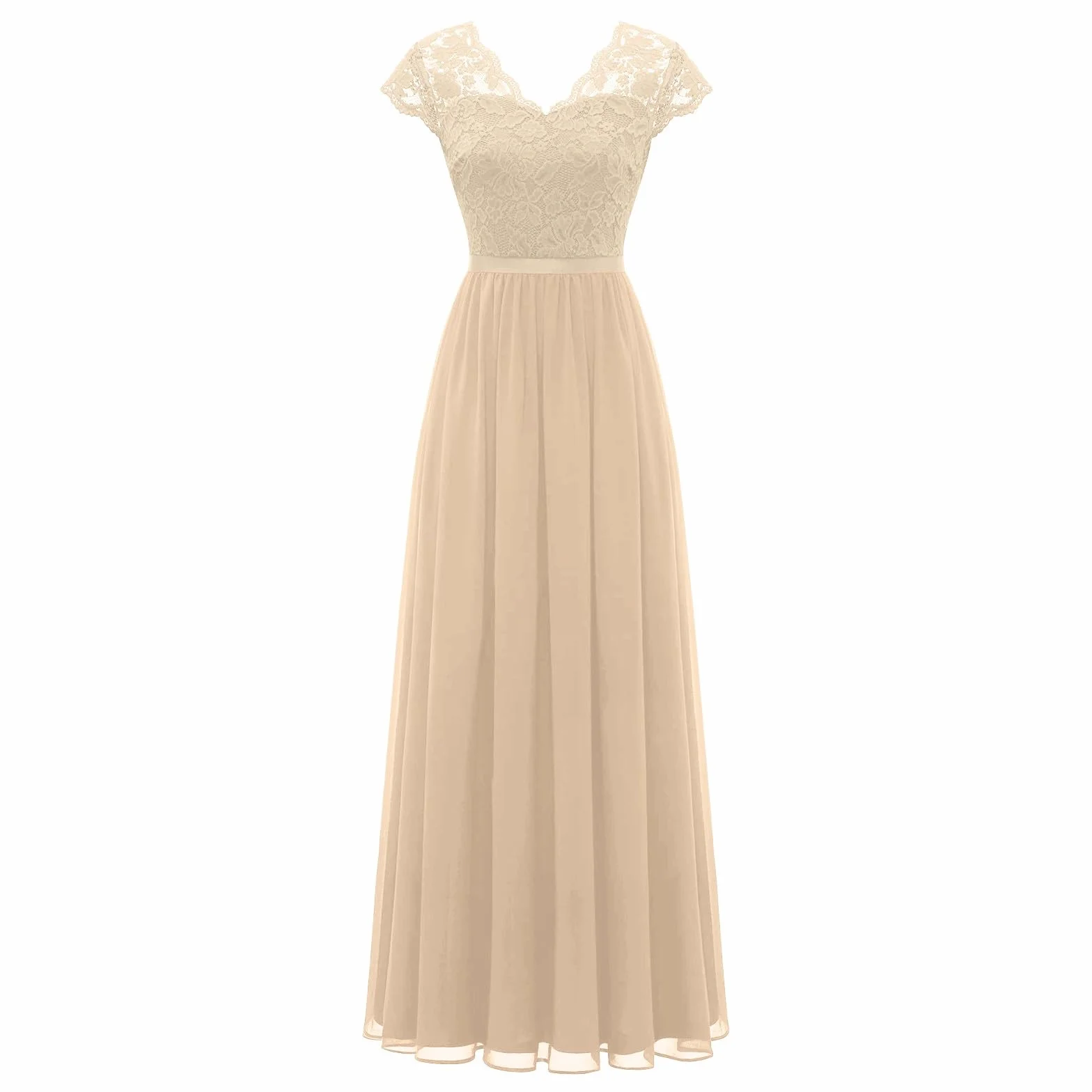 Vestido de noche para mujer, festivo, largo, elegante, para bodas, invitadas de boda, vestido de noche, gasa, línea A, cuello en V, vestido de cóctel, vestido de fiesta, moderno, A4