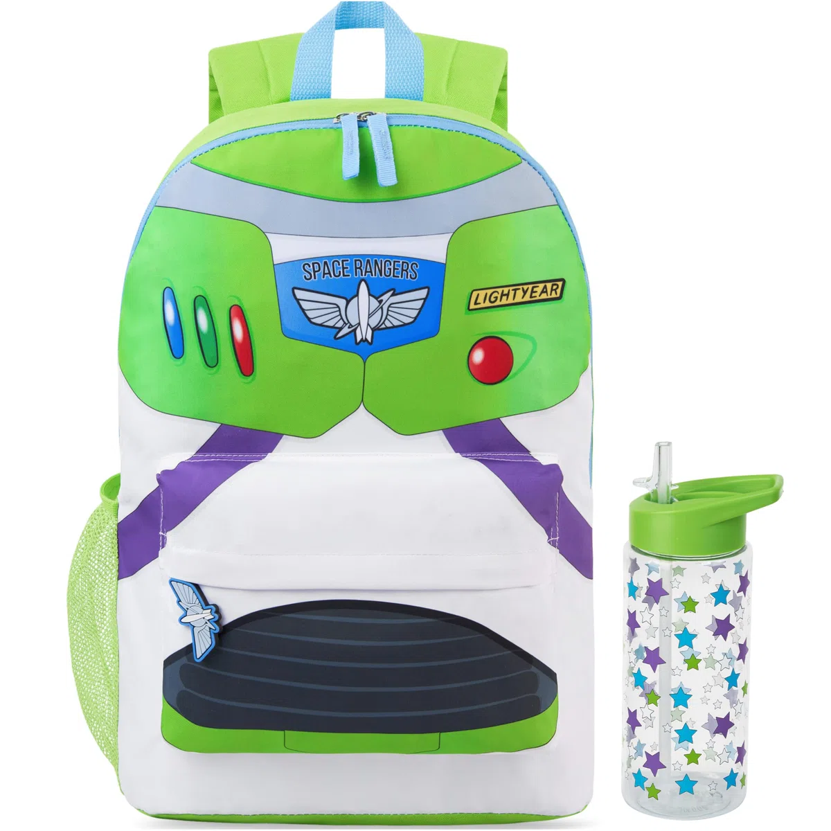 Get Trend Disney Toy Story Mochila Niño y Botella Agua 500 ml, Buzz Lightyear, Mochila Escolar con Cremallera y Botella Sin BPA, Regalo Niños Original (Multi Buzz)