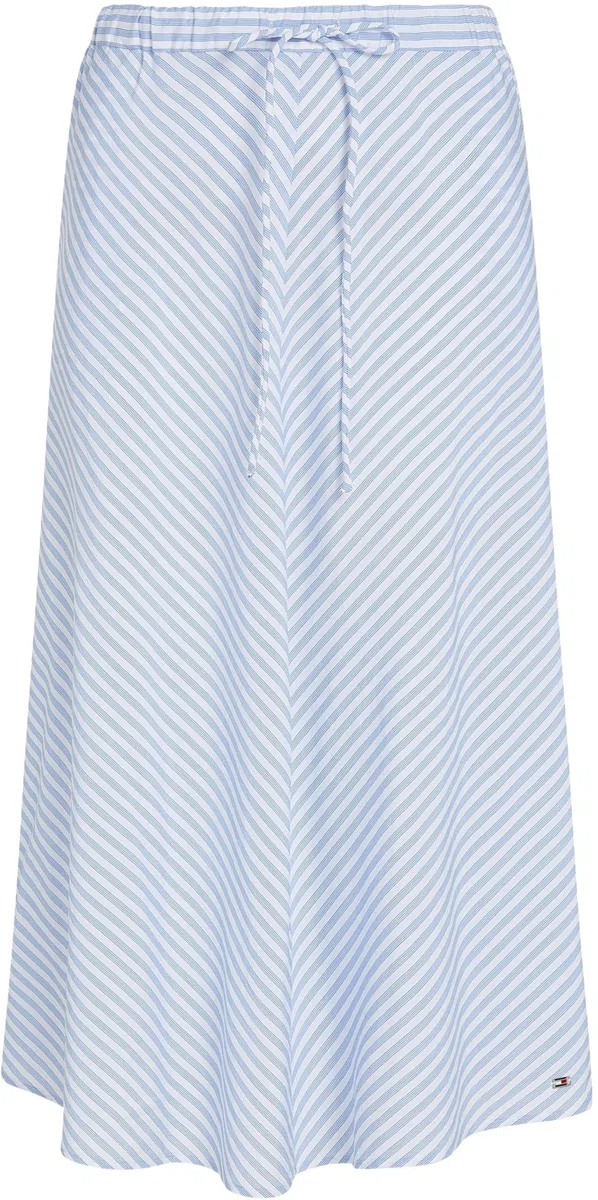 Tommy Hilfiger Falda Mujer Crinkle Viscose Mix Midi