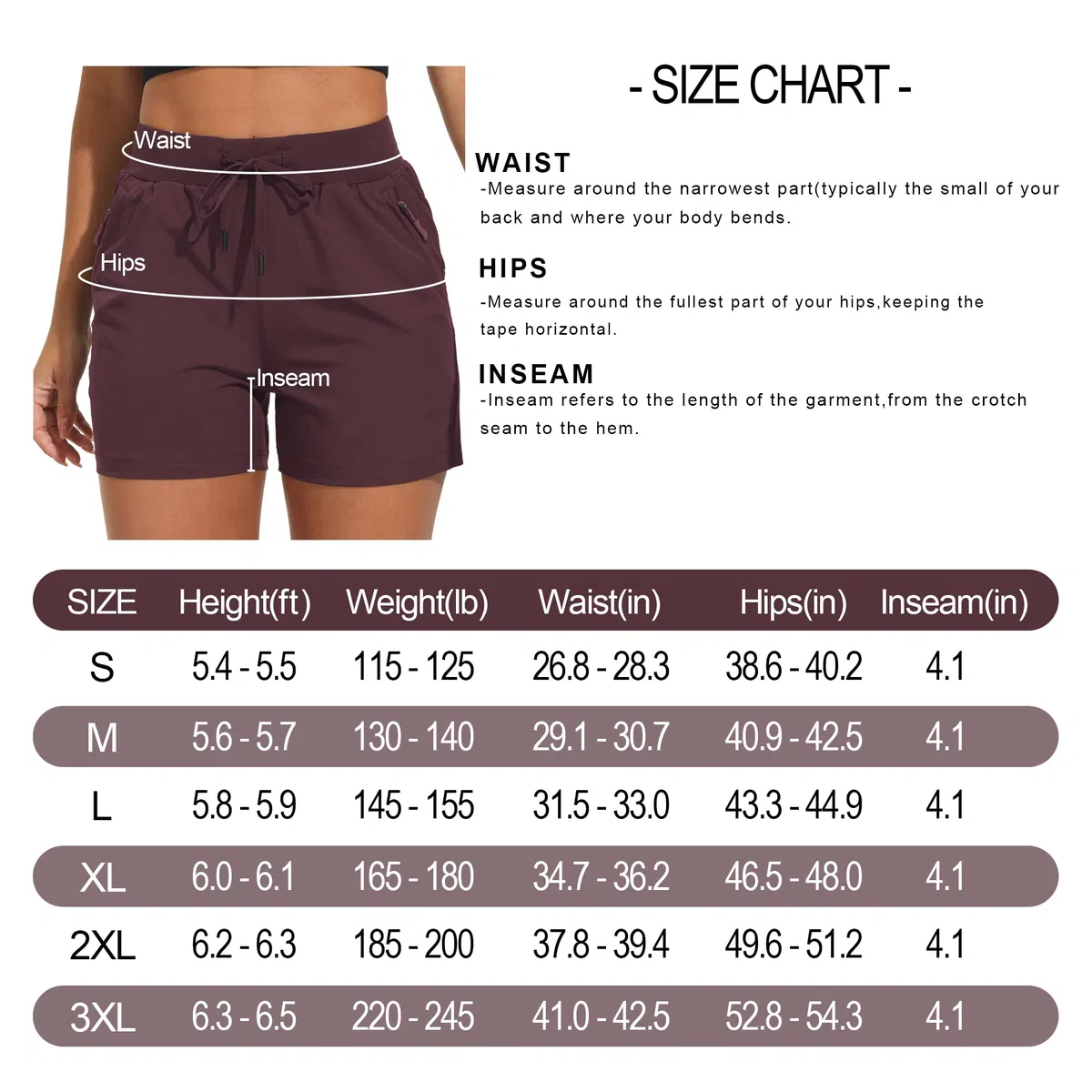 Pantalones Cortos de Senderismo para Mujer - Shorts Deportivos con Cremallera 4" - Secado Rápido, Ligeros para Trekking, Running, Golf y Outdoor