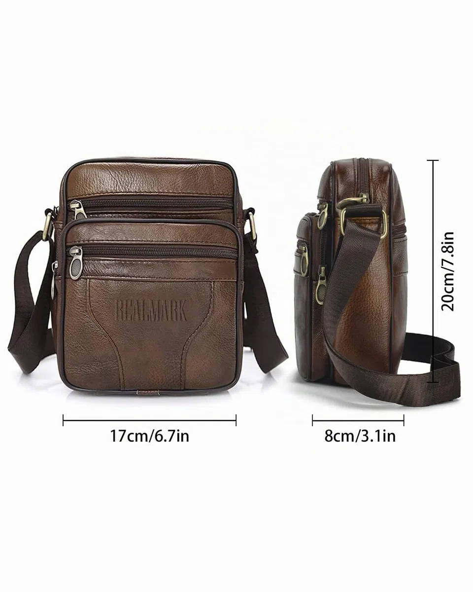 Bandoleras Hombre Piel Cuero,Bolso Bandolera de Piel Auténtica,Bolsas de Mensajero de Negocios Vintage,Bolso de Mano
