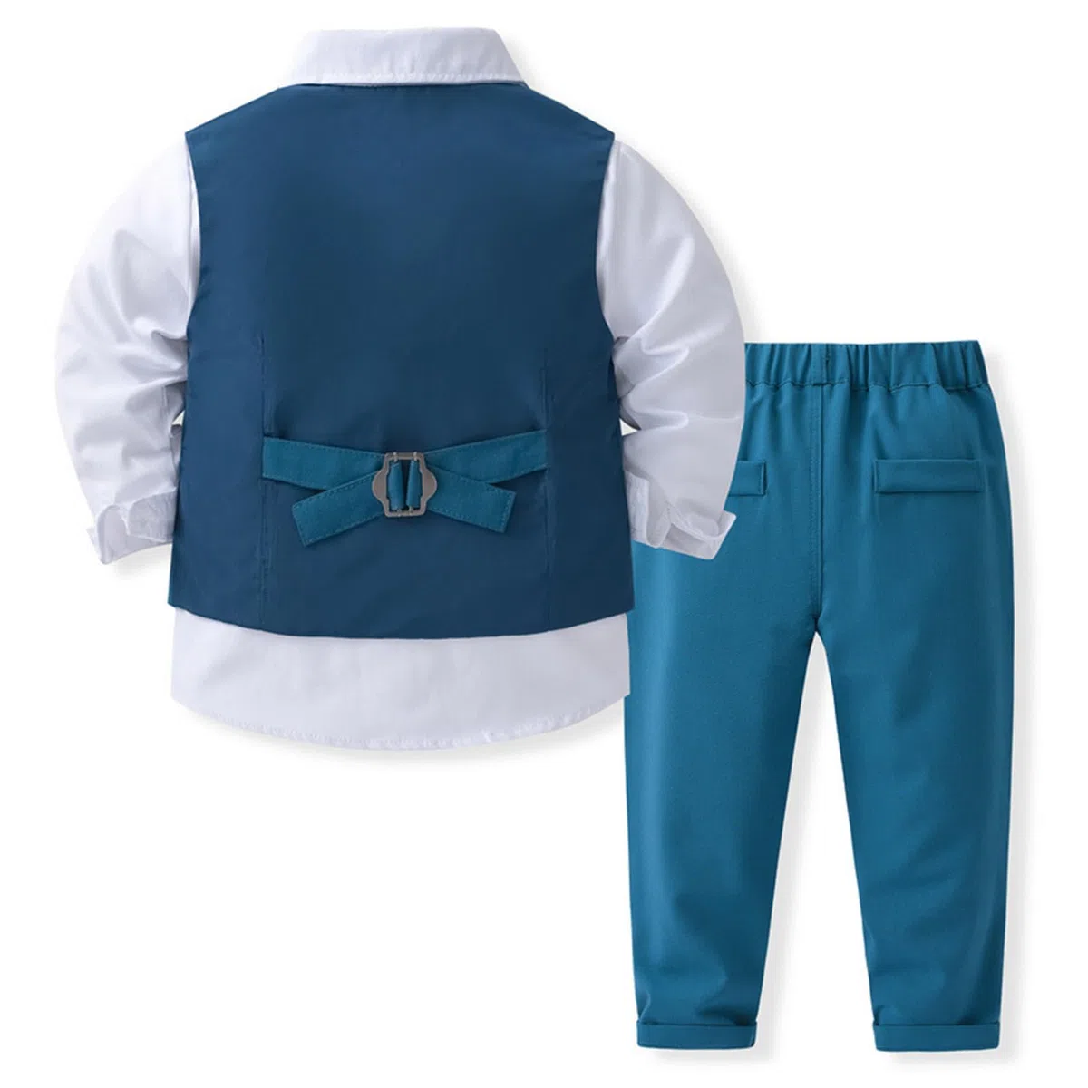 Traje de bebé para niños, para bodas, bautizos, esmoquin, 3 piezas, traje de bautizo camisa con chaleco de traje, pantalones, traje festivo