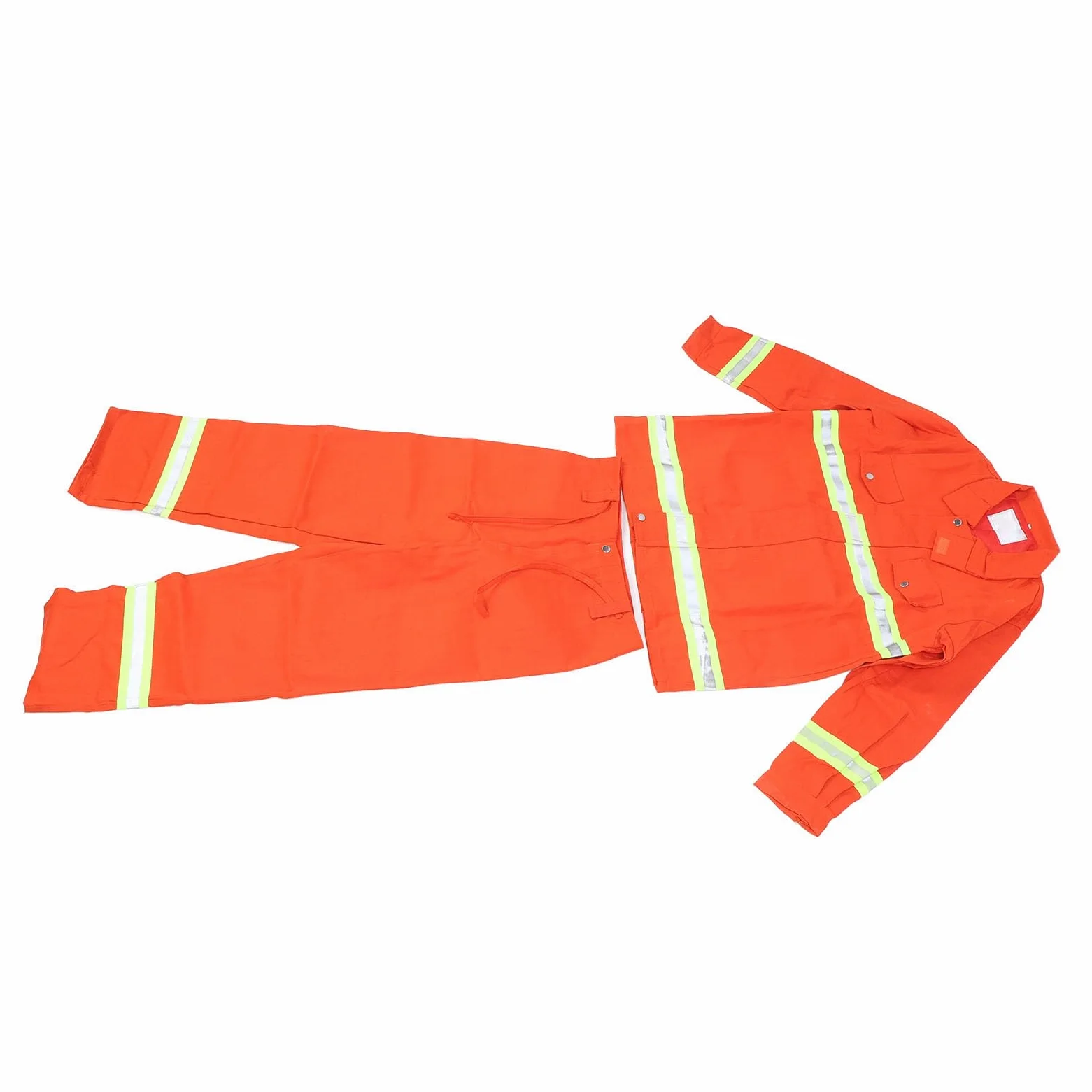 Mono de Seguridad Ignífugo con Ribete Reflectante, Mono de Entrenamiento Ignífugo para Trabajos Industriales