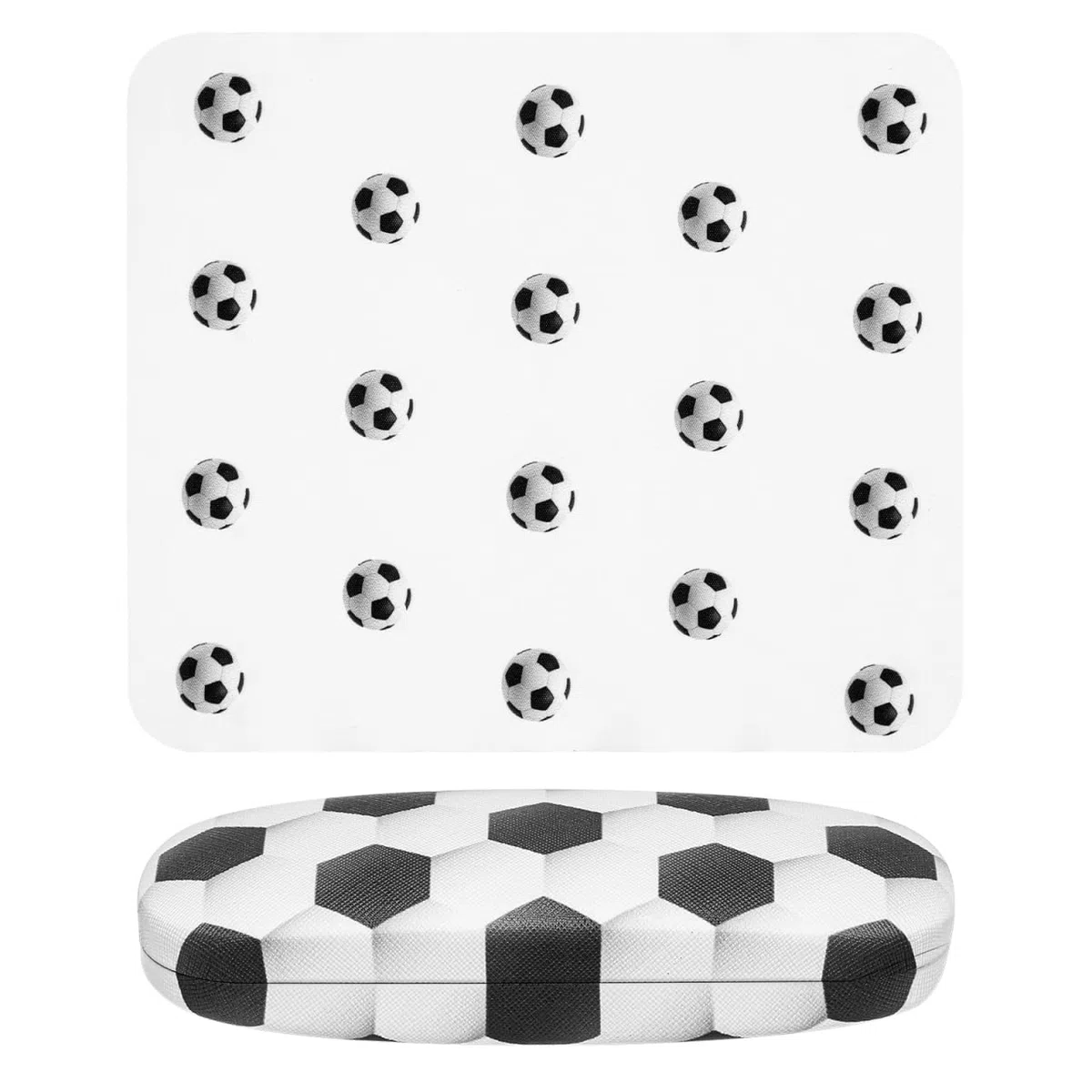 FOMIYES Funda rígida para gafas para niños con divertido patrón de baloncesto protector de almacenamiento de gafas con paño de limpieza para niños