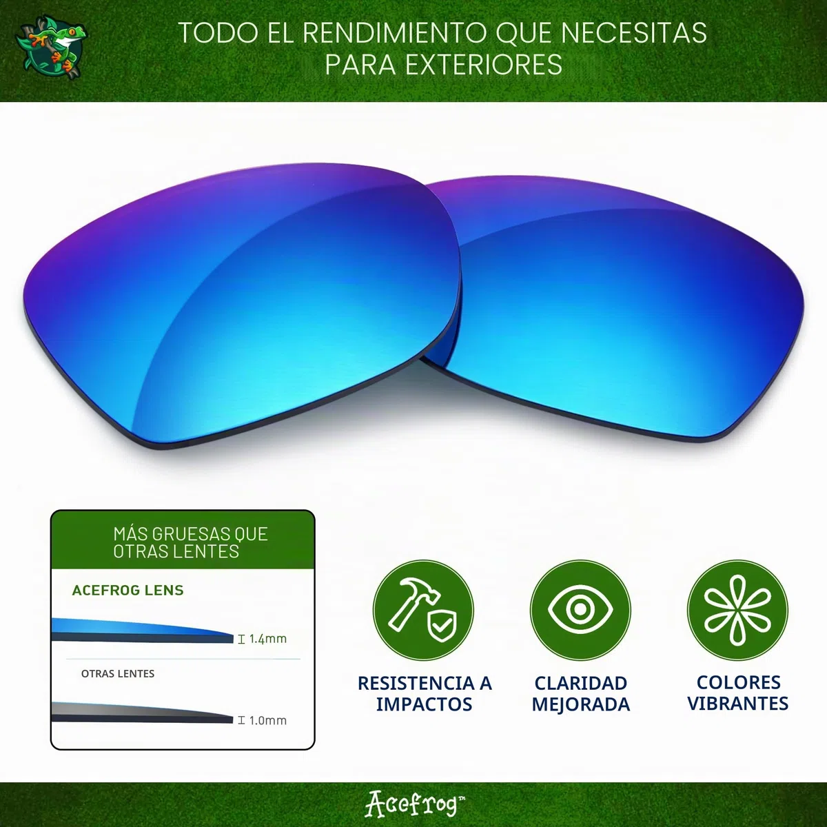 Acefrog 4 pares de lentes polarizados de repuesto para gafas de sol Oakley Holbrook OO9102, ajuste perfecto, inastillable, antiarañazos, paquete económico