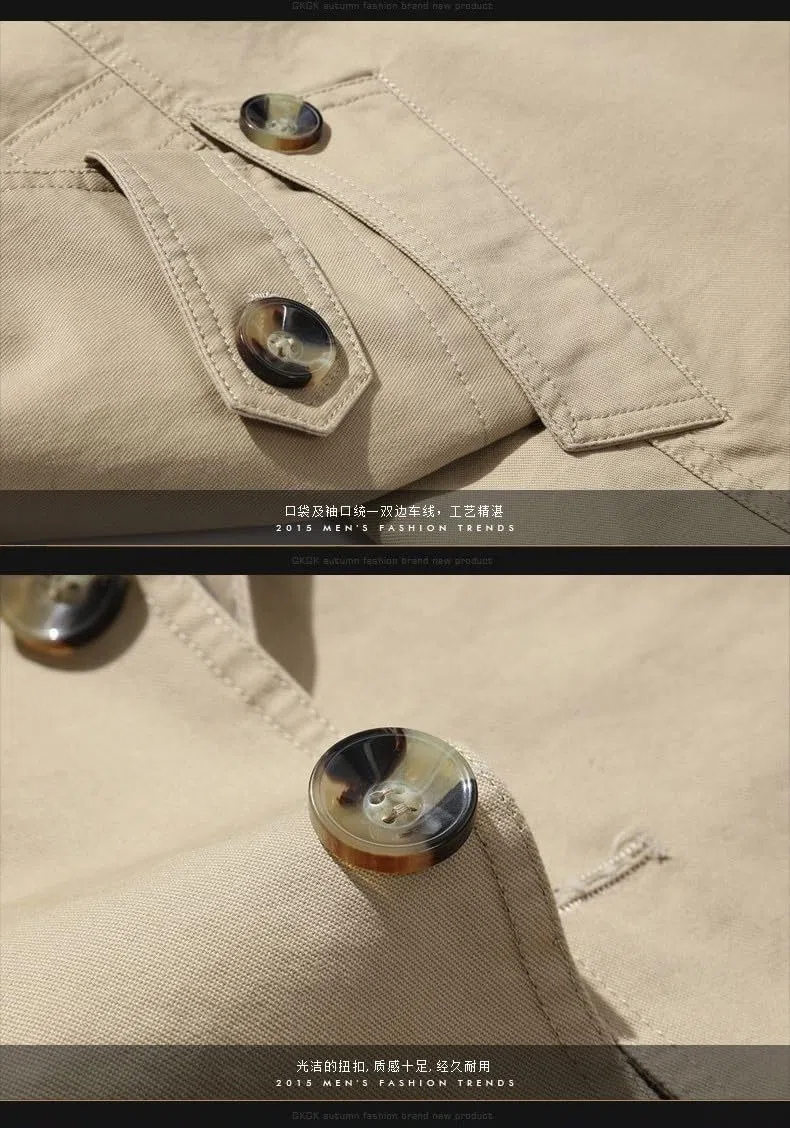 Gabardina informal con solapa para hombre, para uso diario e invierno