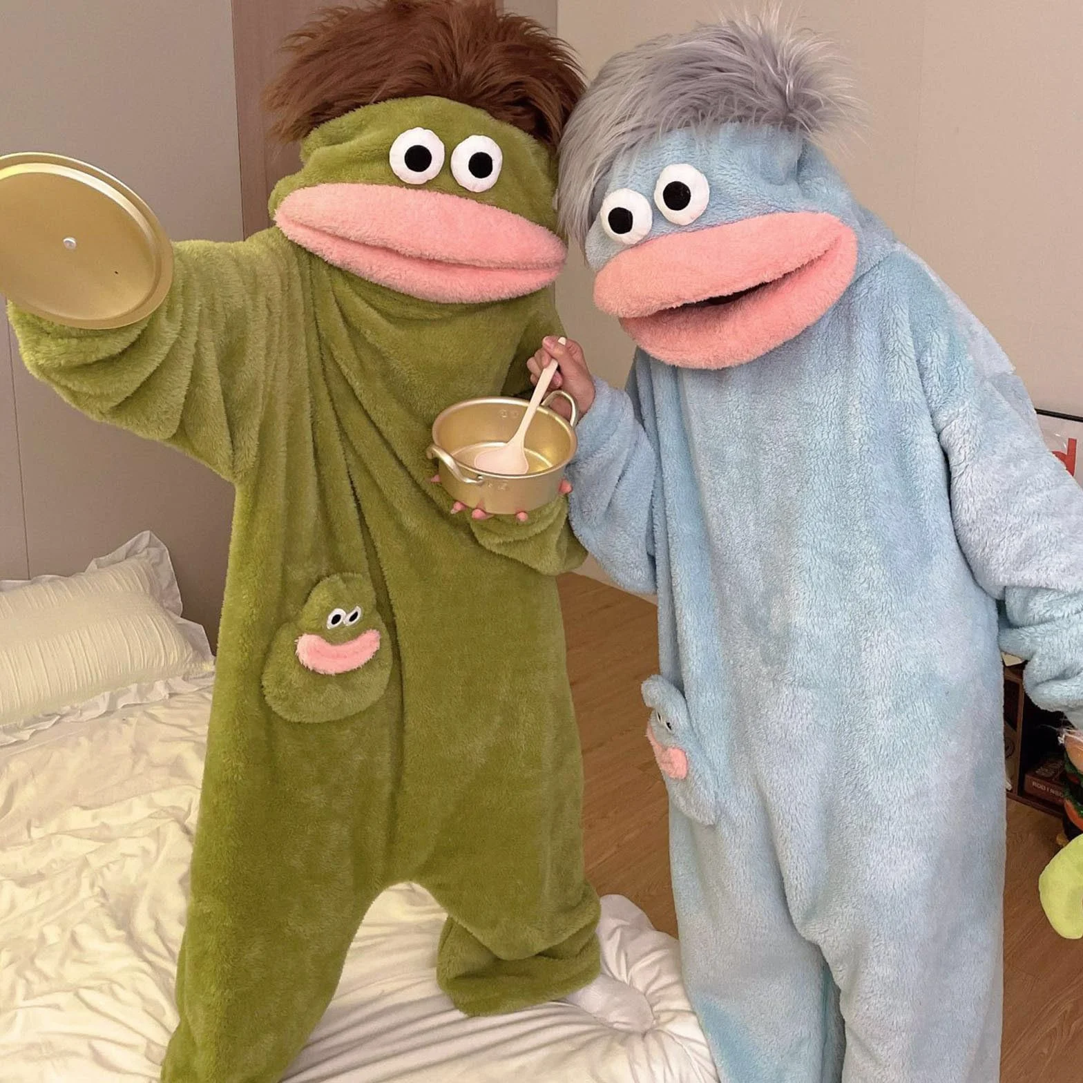 Pijama Monos Cosplay Oversized Traje con Capucha Ropa de Dormir Invierno Hombre Mujer Adulto de Pijama Divertido de Una Pieza para Adulto una Pieza para el salón Fiesta al Libre