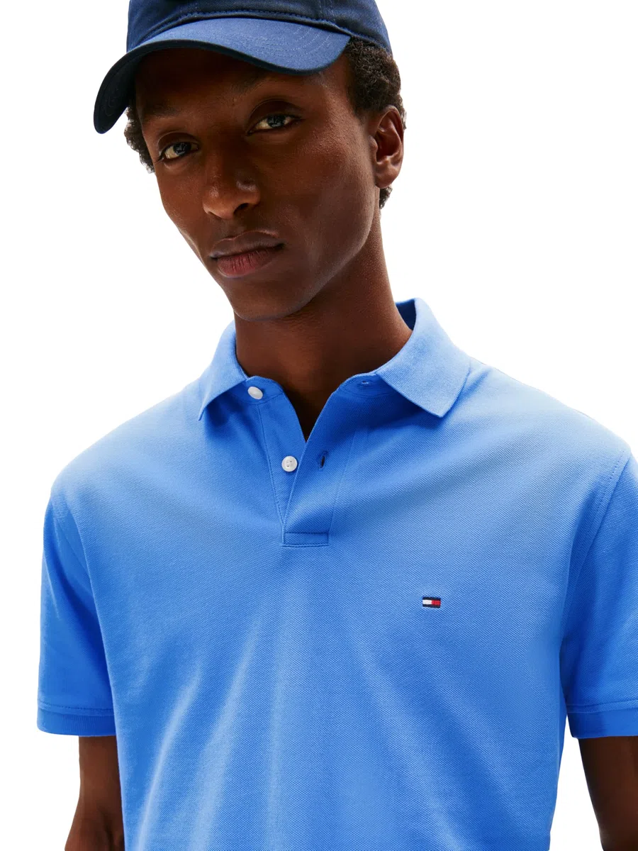 Tommy Hilfiger Adaptive Short Sleeve Polo Shirts In Classic Fit with Stretch and Organic Pique Cotton Polo de Manga Corta en Ajuste clásico con algodón piqué elástico y orgánico Hombre (Pack de 1)