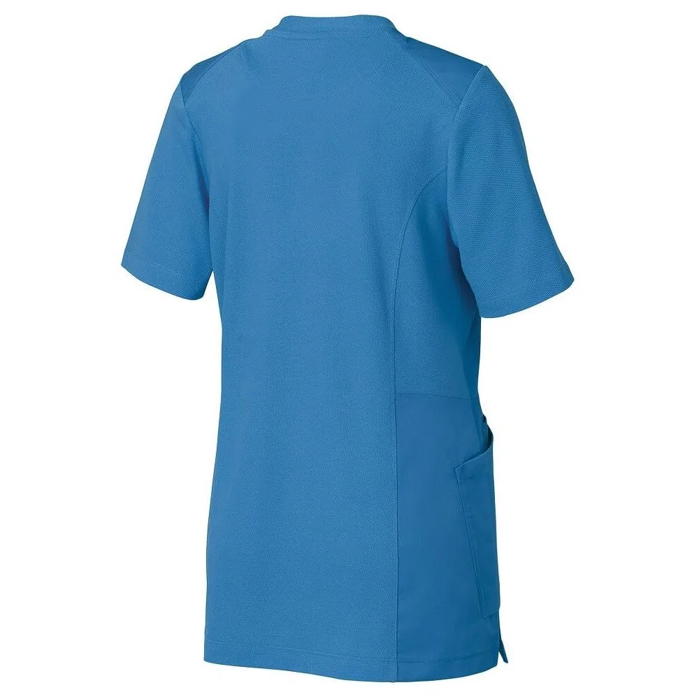 BP 1750-435-116-L - Túnica para mujer (manga corta, insertos de piqué y brazo Lift-System, 180,00 g/m2, mezcla de tela), color azul