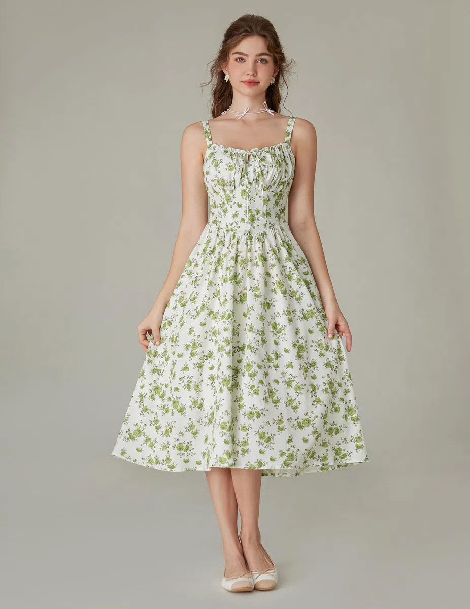 SCARLET DARKNESS Vestido para mujer victoriano de floral y
