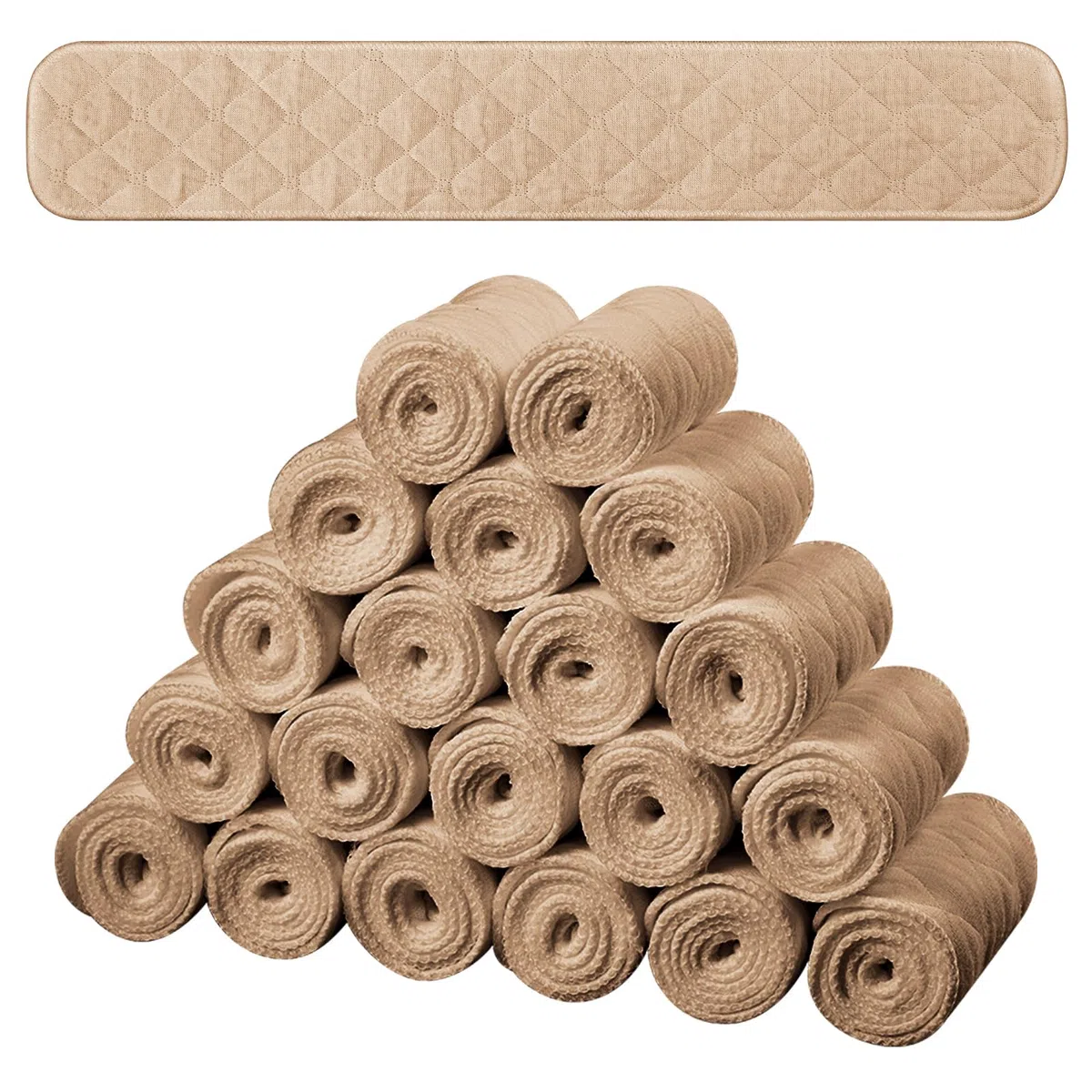 SATINIOR 20 Forros de Sujetador para Sudor 18 x 3 Pulgadas Almohadillas Debajo del Pecho de Algodón de 3 Capas para Mujeres