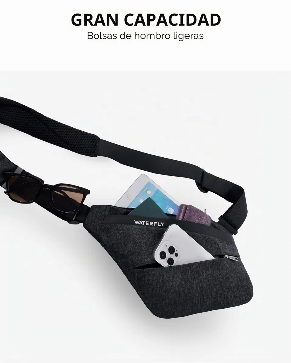 Waterfly Mochila Bandolera Bolsa Pecho Portatil Pequeña para Viaje | para hombre, pequeña, deportes, trabajo, portátil, ligero, uso diario