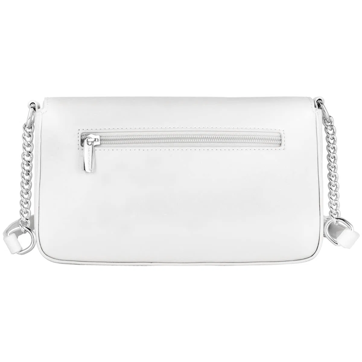 David Jones - Bolso Bandolera Mujer - Bolso de Mano Hombro Pequeño Cadena - Mensajero Cruzado PU Piel Cuero - Crossbody Bag Embrague Billetera Tarjeta Teléfono - Noche Shopping Ciudad - Blanco