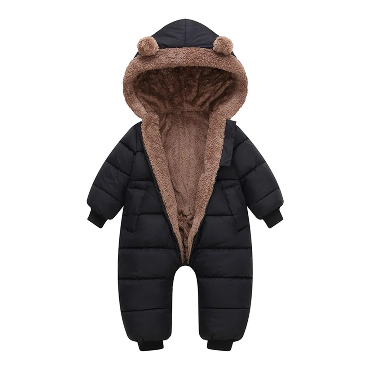 Generisch Traje de nieve para bebé y niña, traje de invierno con capucha, mono con capucha, traje de oso, abrigo cálido para bebés
