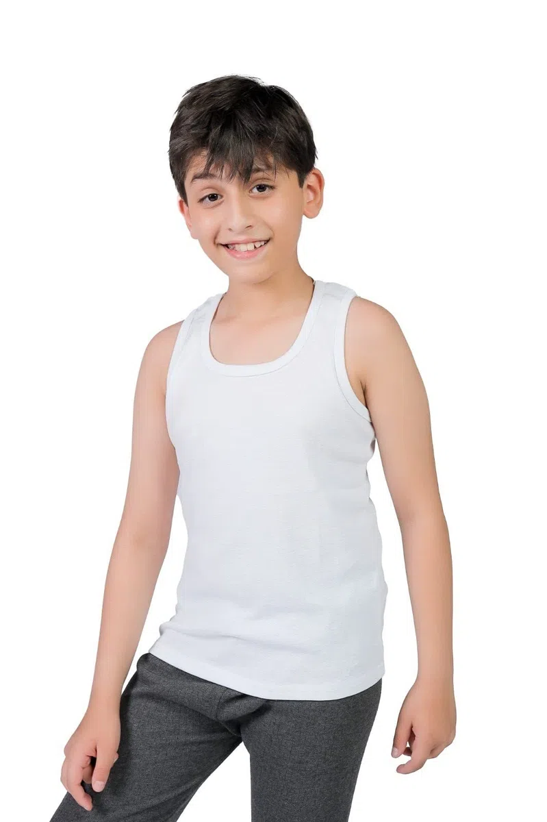 orbiz Paquete de 5 chalecos para niños y niñas, 100 % algodón puro, entrelazados, camisetas sin mangas, camisetas interiores de 3 a 13 años