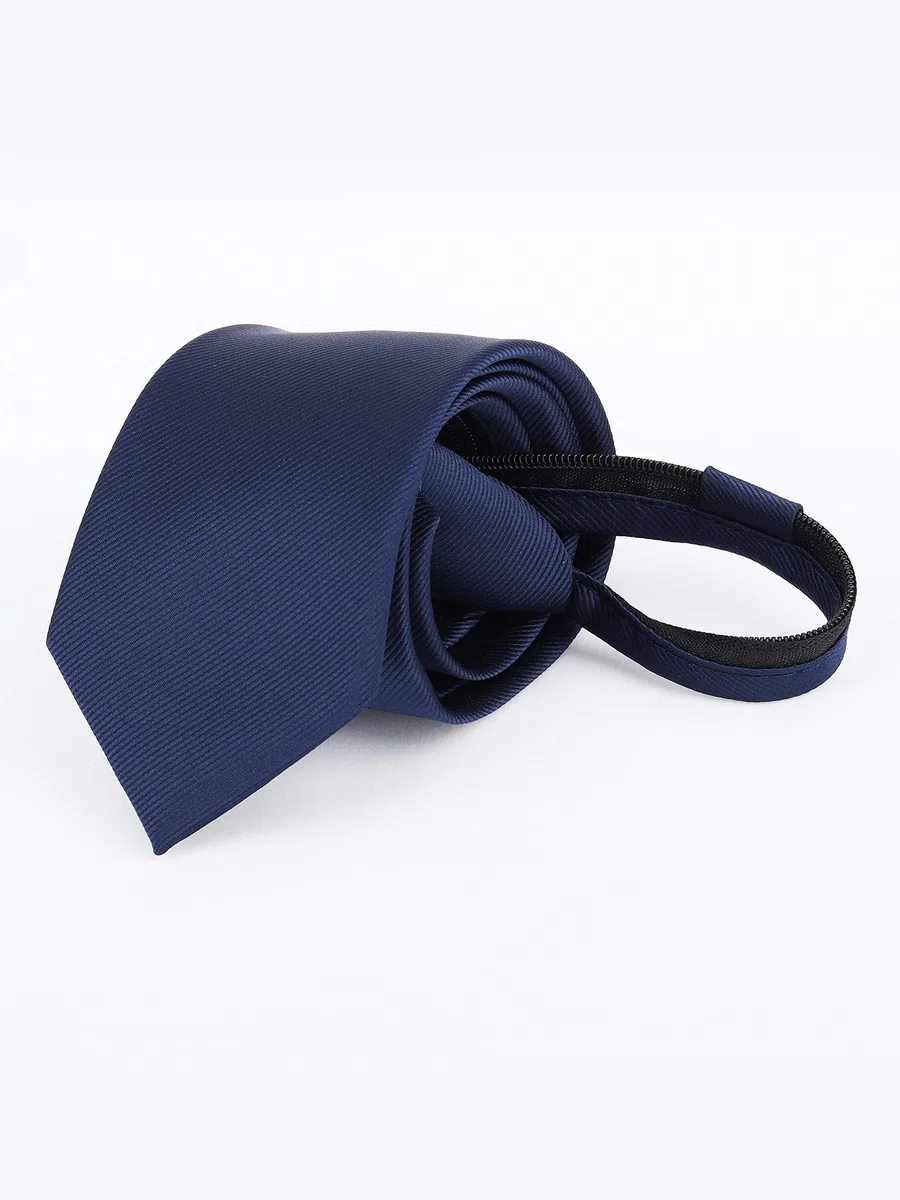 Hombre Corbata Estrecha 6cm con Cremallera Pre-atado Corbata Seguridad Casual Business Longitud 48cm - Liso