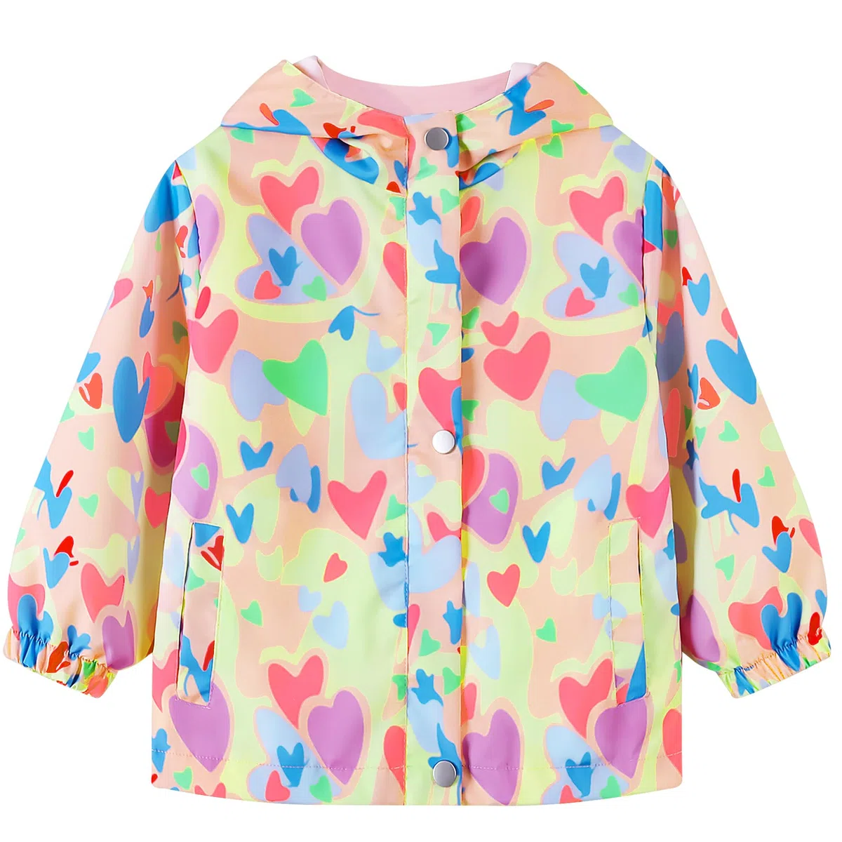 Chaqueta Impermeable Niña Niño Cortavientos Capucha Ligero Cazadora Manga Larga Softshell con Cremallera Chubasquero Primavera Otoño Abrigos Deportivos 2-10 Años