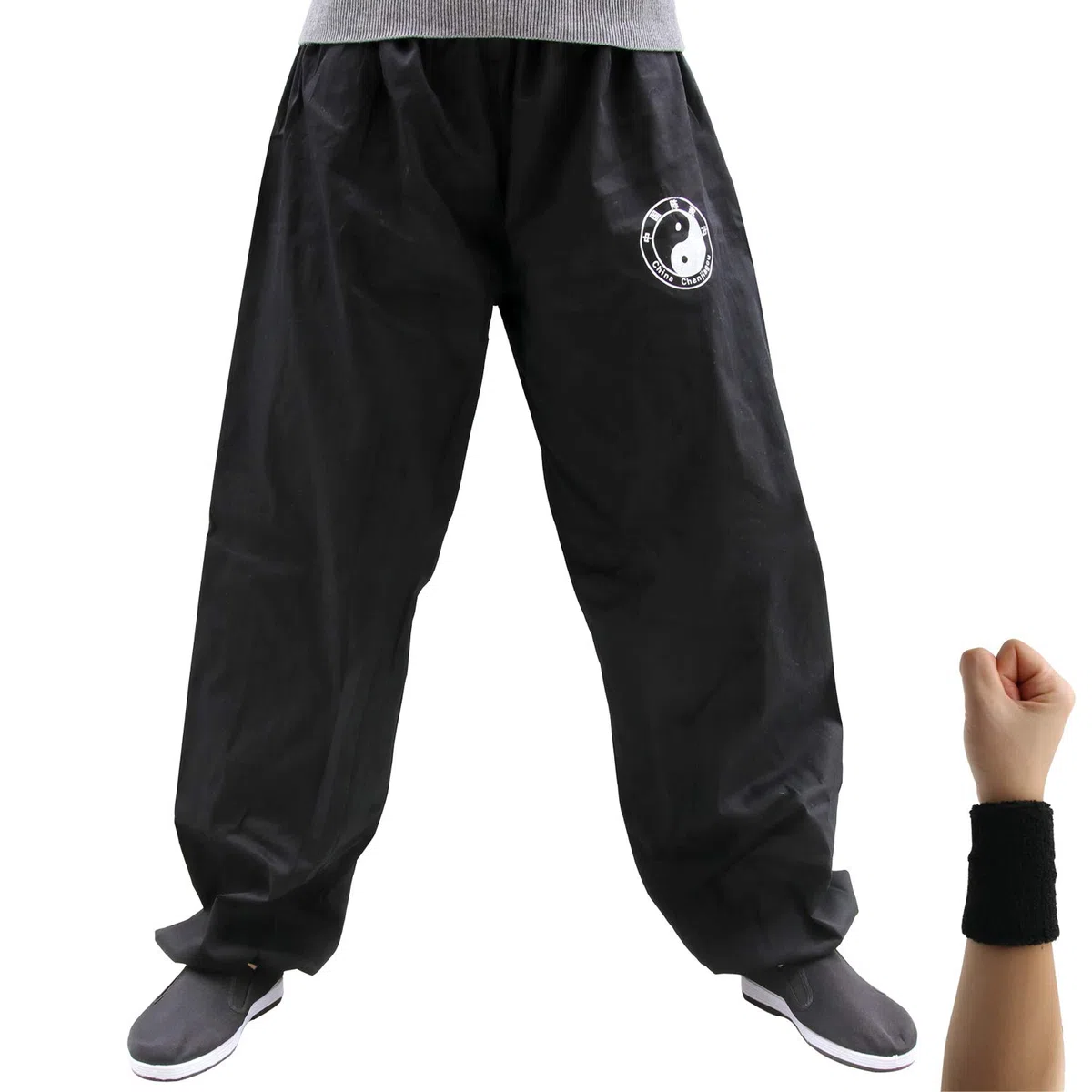 Pantalones de Tai Chi Taza Amplia Hombre y Mujer y Niño Pantalones de Yoga Qigong Abierto a los Tobillos Pantalones Kung Fu Wing Chun Artes Marciales Chinas Anchas y Agradables Viscosa