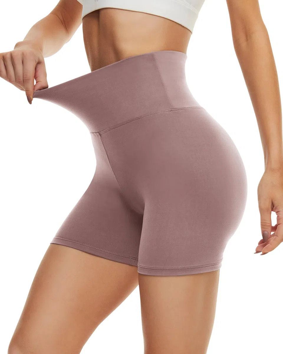 DDOBB Pantalones Cortos Mujer Mallas Cortas Shorts Mujer Pantalon Corto Mujer Leggins Cortos Boxer Anti-silp Debajo de Los Vestidos para Running, Yoga y Ejercicio(Rosa,L-XL)