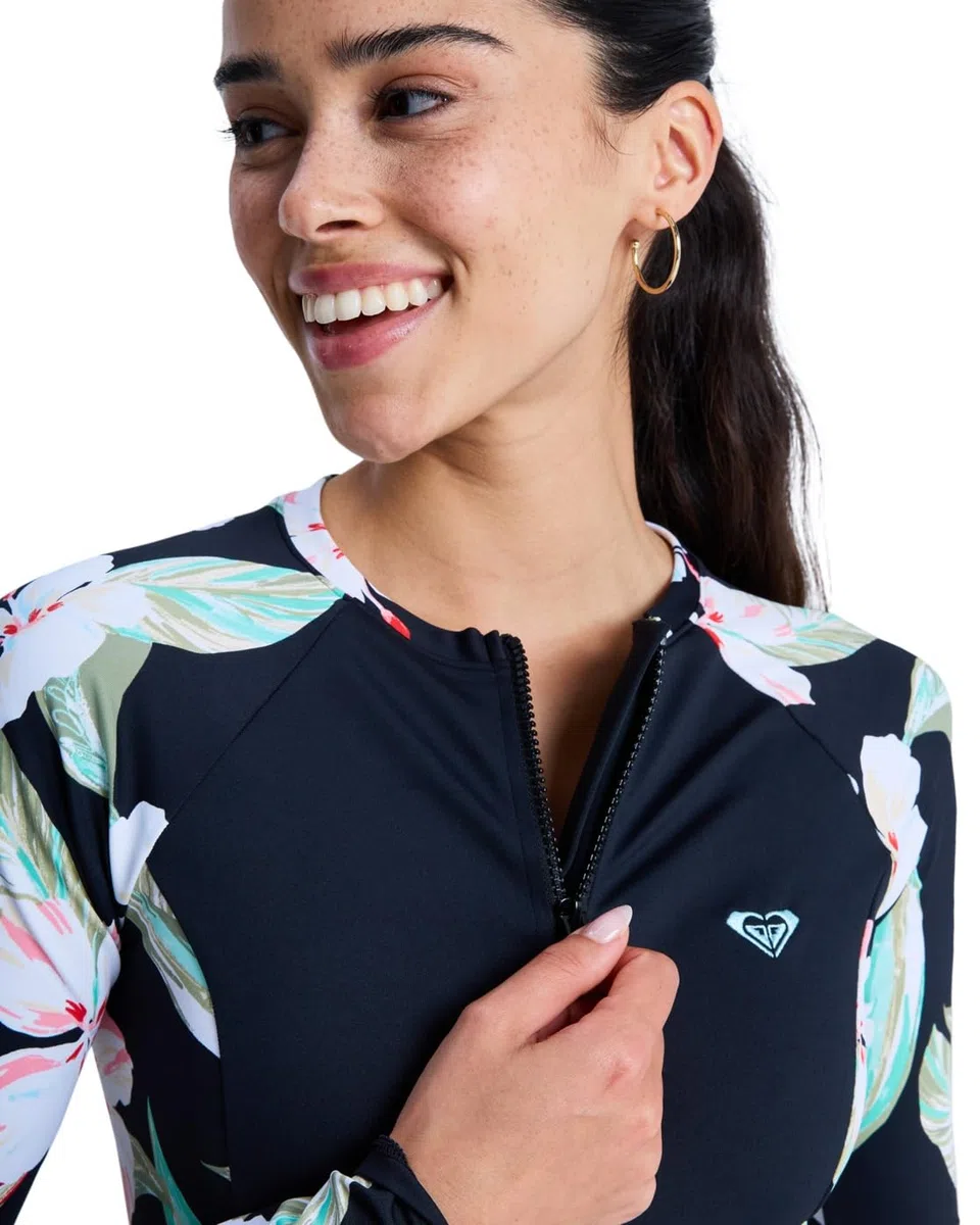 Roxy Licra de Manga Larga y Cremallera para Mujer