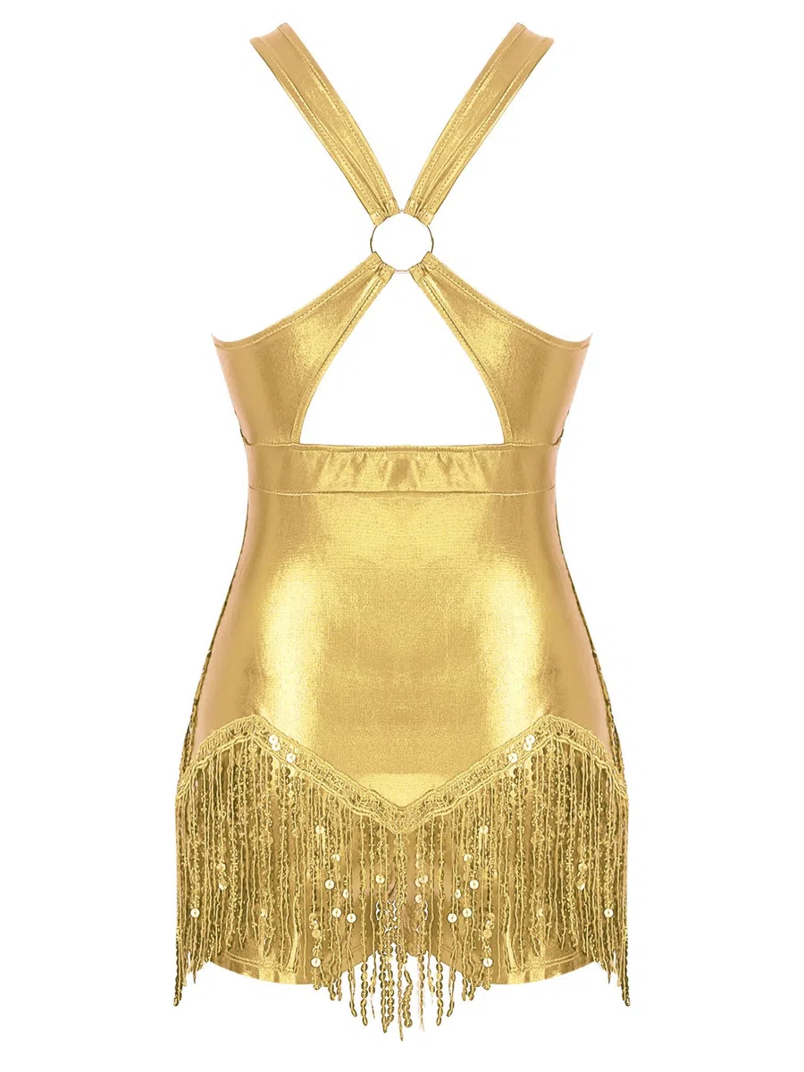 iiniim Maillot de Ballet Mujer Body Lentejuelas de Fiesta de Mujer Ropa para Danza Leotardo de Gimnasia sin Mangas Bodysuit Mono Elástico Trajes de Baile Lujo Elegante Chica