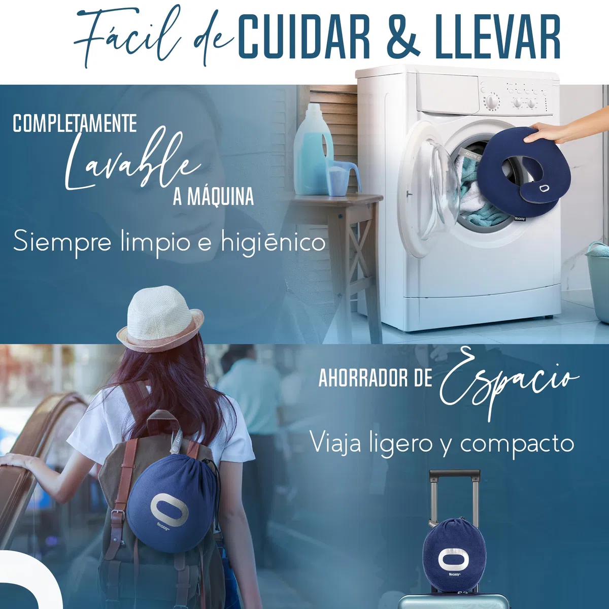 BCOZZY La Almohada Para el Cuello Para Viajes Brinda Doble Soporte Para La Cabeza, el Cuello y La Barbilla En Cualquier Oosición Para Dormir En Vuelos, Suave, Cómoda, Tamaño Large, Carbon