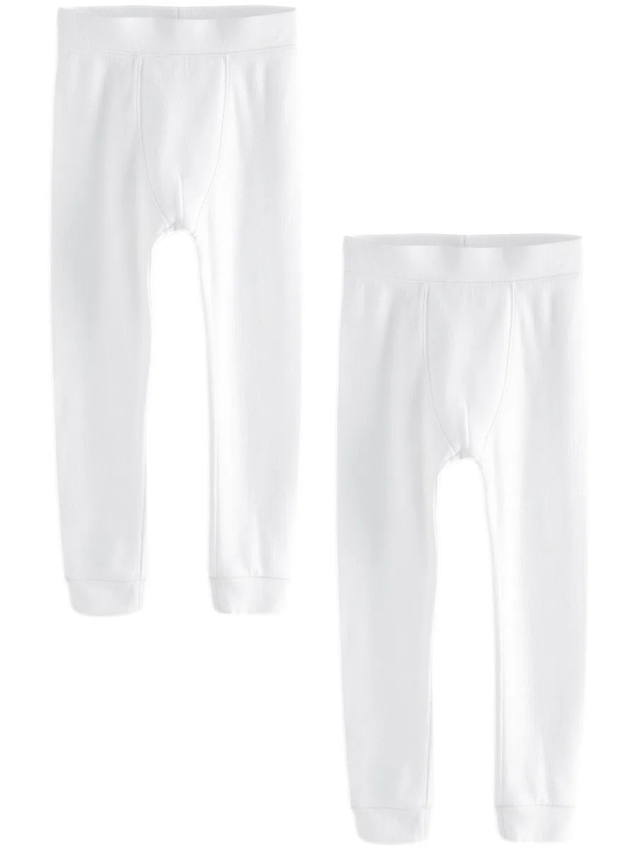 NEXT Niños Pack de 2 Leggings térmicos Blanco 7 Años-8 Años