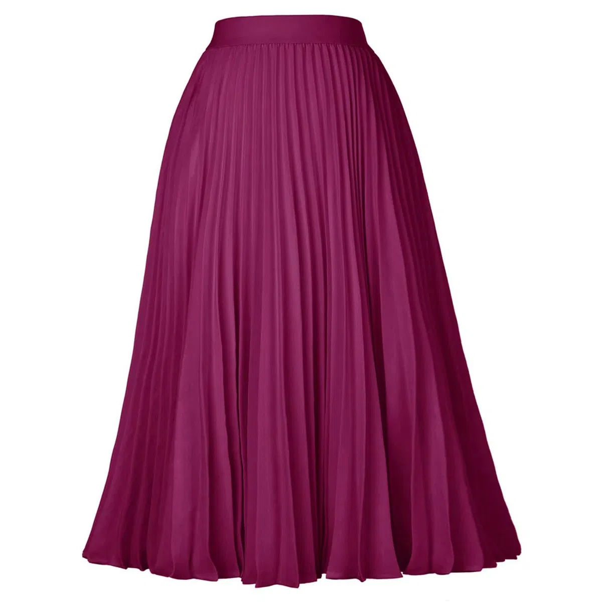 Falda Plisada de Corte A para Mujer, Cintura Alta elástica, Faldas de Gasa, Trajes de Trabajo Elegantes para Mujer, Negro, XL