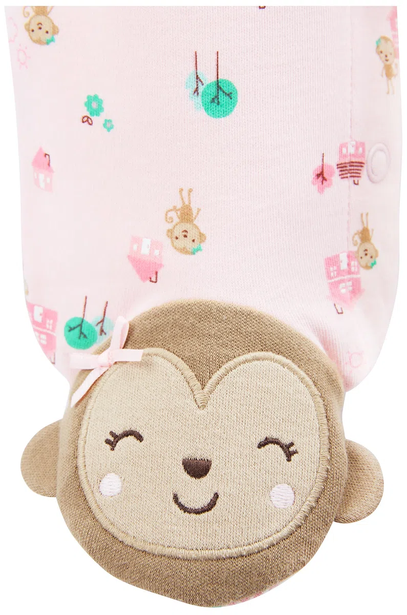 Simple Joys by Carter's 2-Pack Cotton Snap Footed Sleep and Play Pijamas para bebés y niños pequeños Bebé-Niñas (Pack de 2)