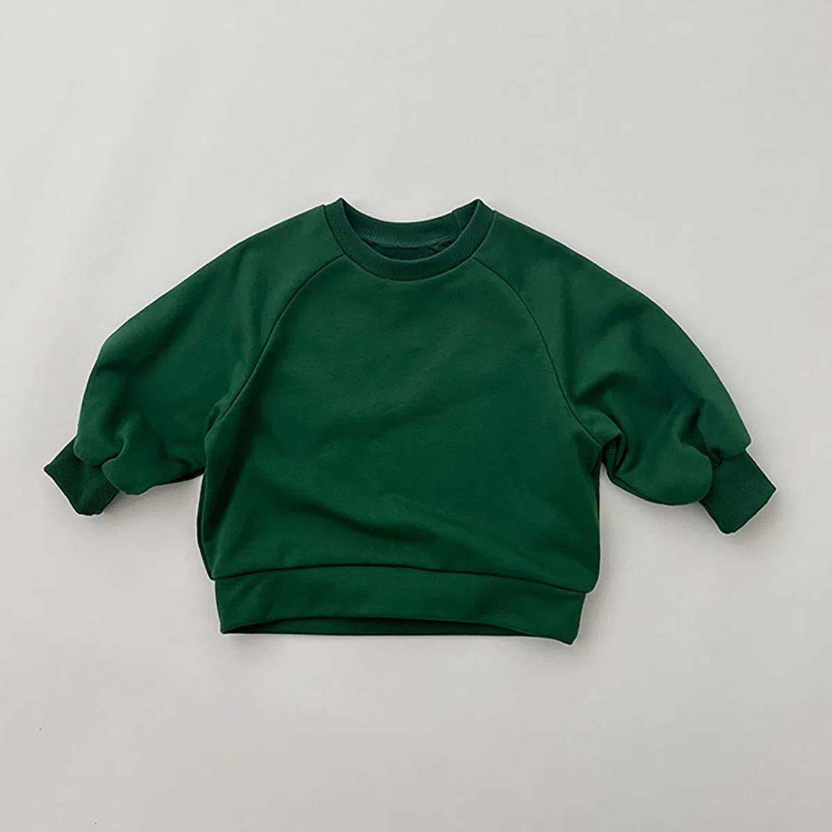 Suéter básico de cuello redondo para niños y bebés, para niños y niñas, verde, 1-2 años