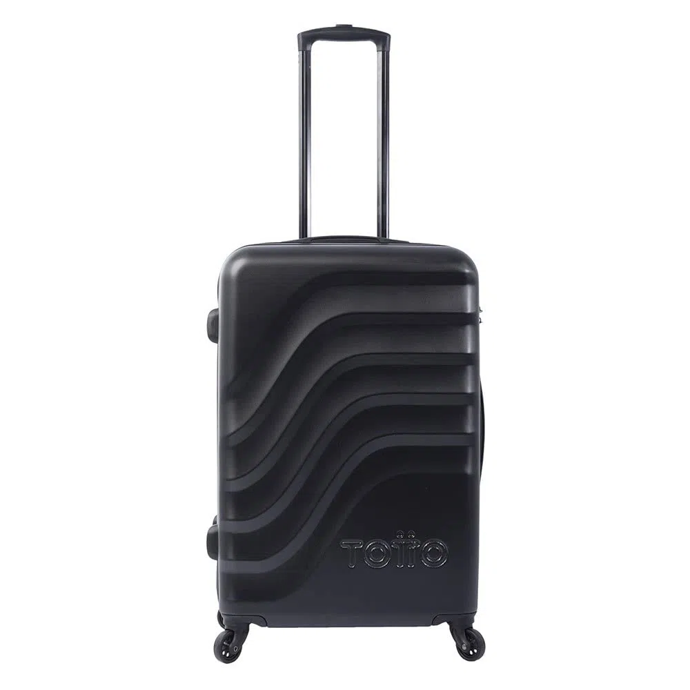 Totto - Viaja con Estilo y Comodidad con la Maleta BAZY Mediana de 360 Grados - para Adultos Unisex - Color Negro