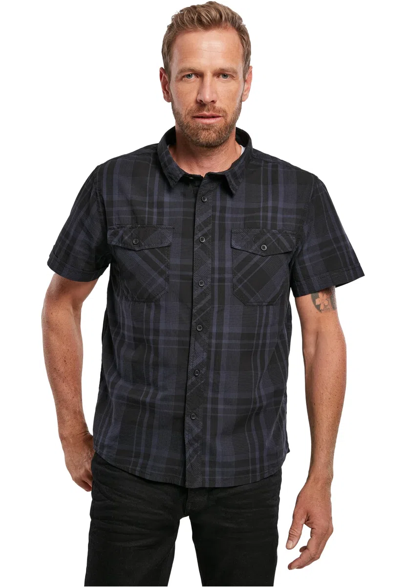 Brandit Roadstar Hombre Camisa Manga Corta Negro Regular