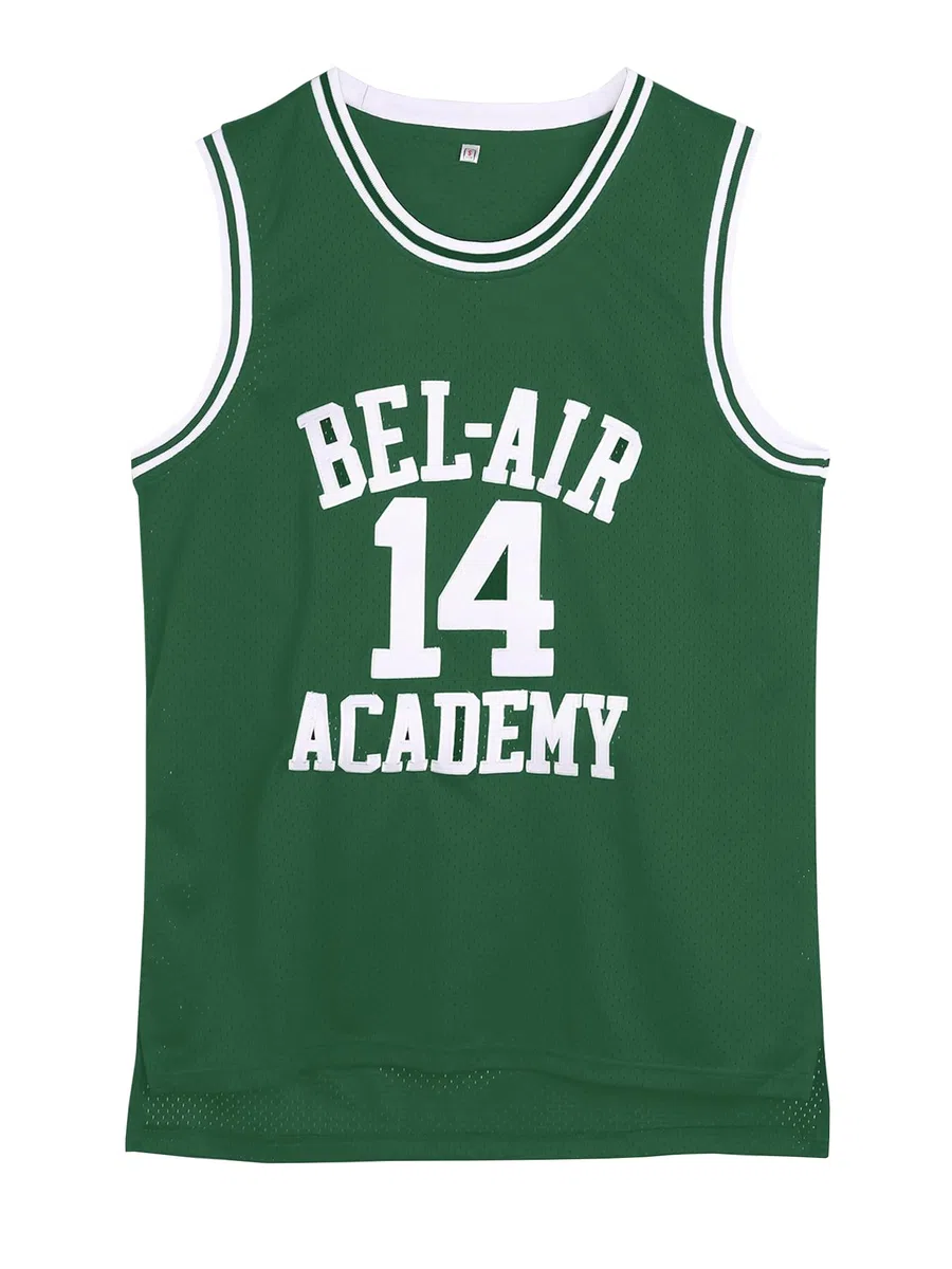 Amzdest 90s The Fresh Prince of Bel Air Academy #14 - Camiseta de baloncesto unisex para hombre y mujer, para fiesta temática