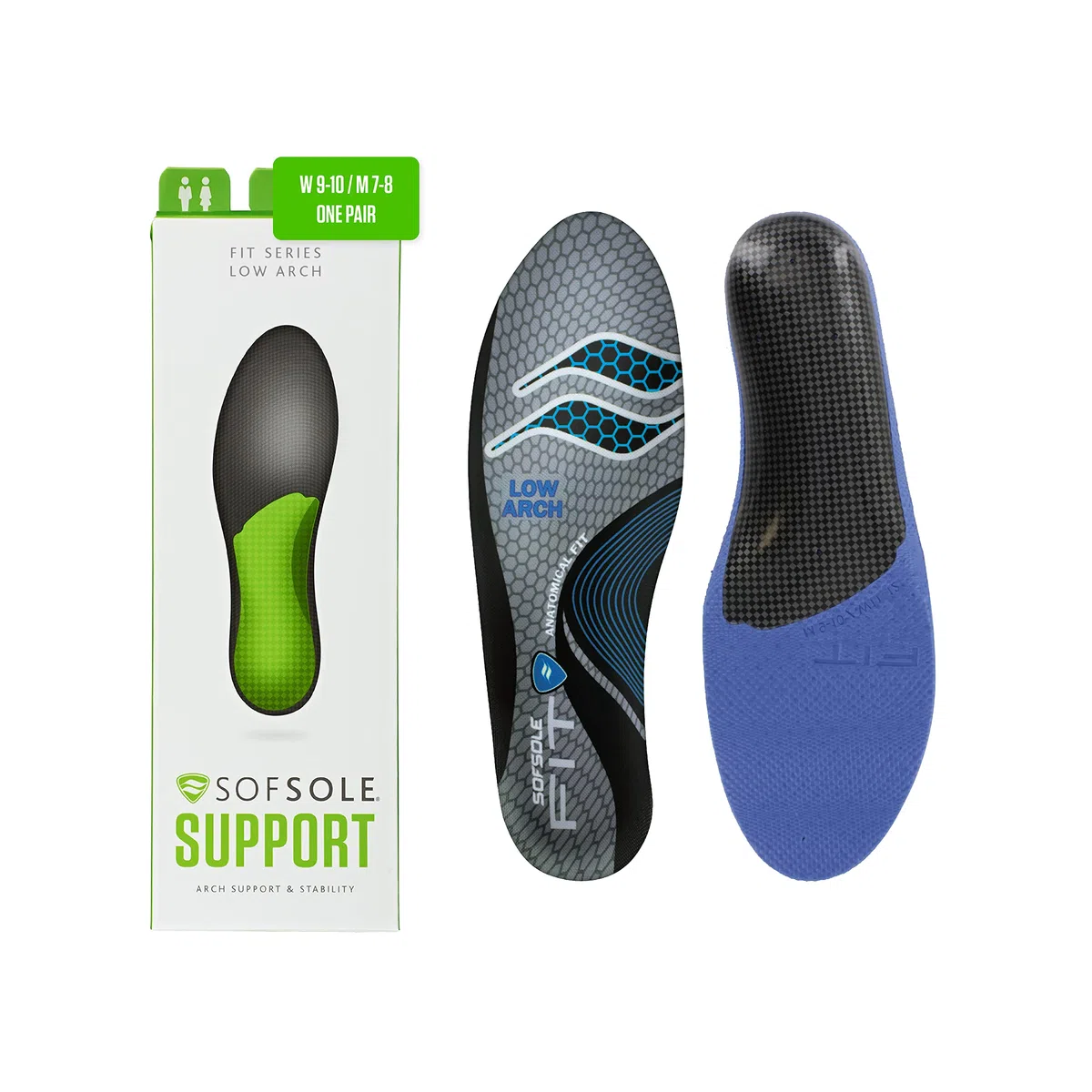 Sof Sole Plantillas unisex FIT Support de espuma de longitud completa para zapatos