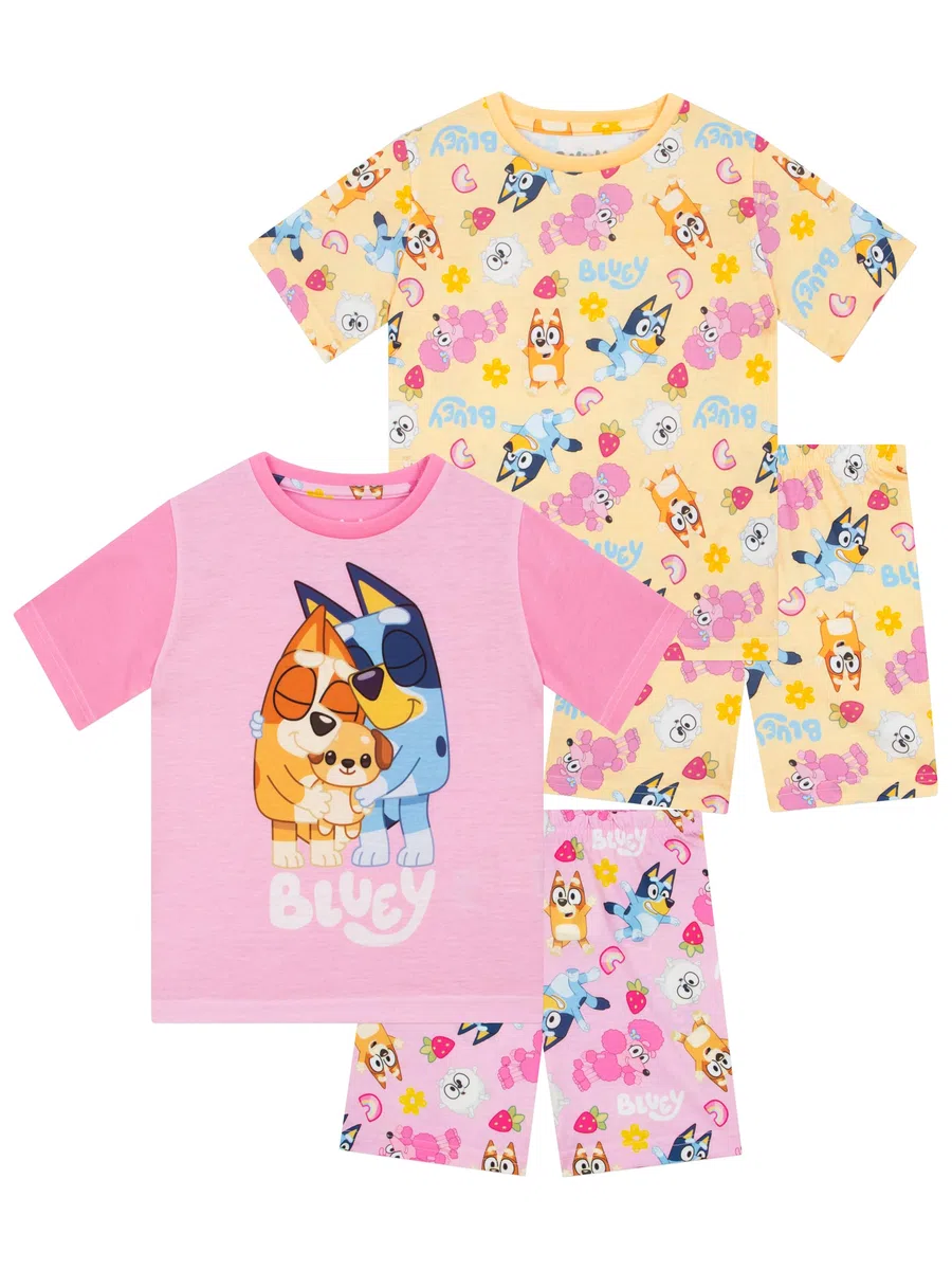 Bluey Pijama Pijamas Niñas Bingo | Paquete De 2 Pijamas Niña | Pack De 2 Pijama Niña Manga Corta