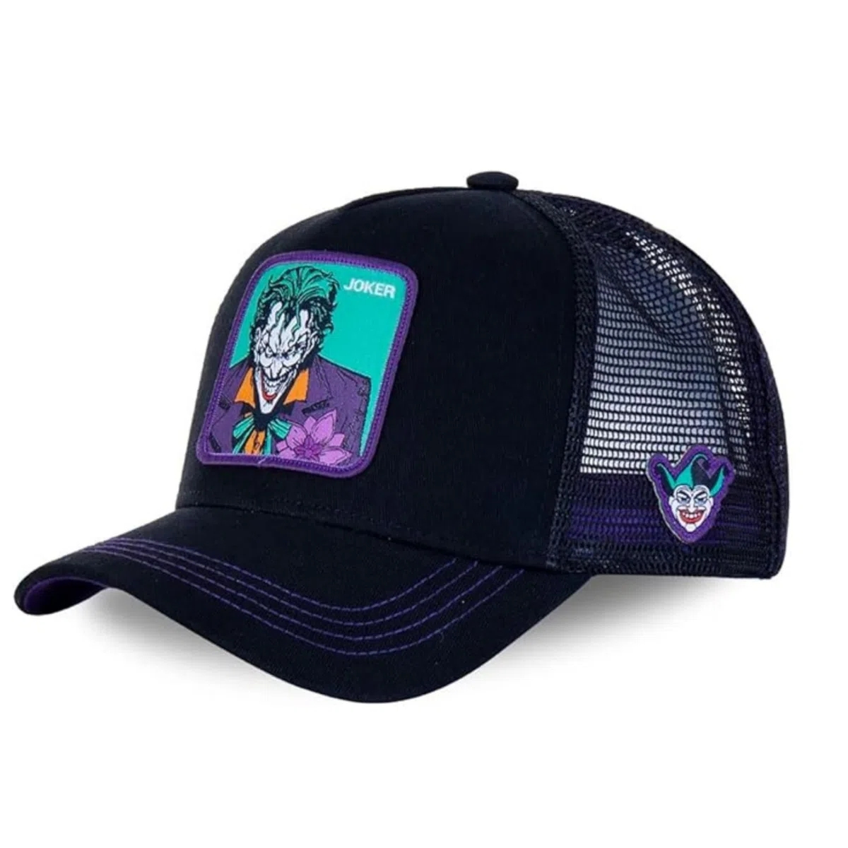 Capslab Joker DC Batman Black Purple Trucker Cap