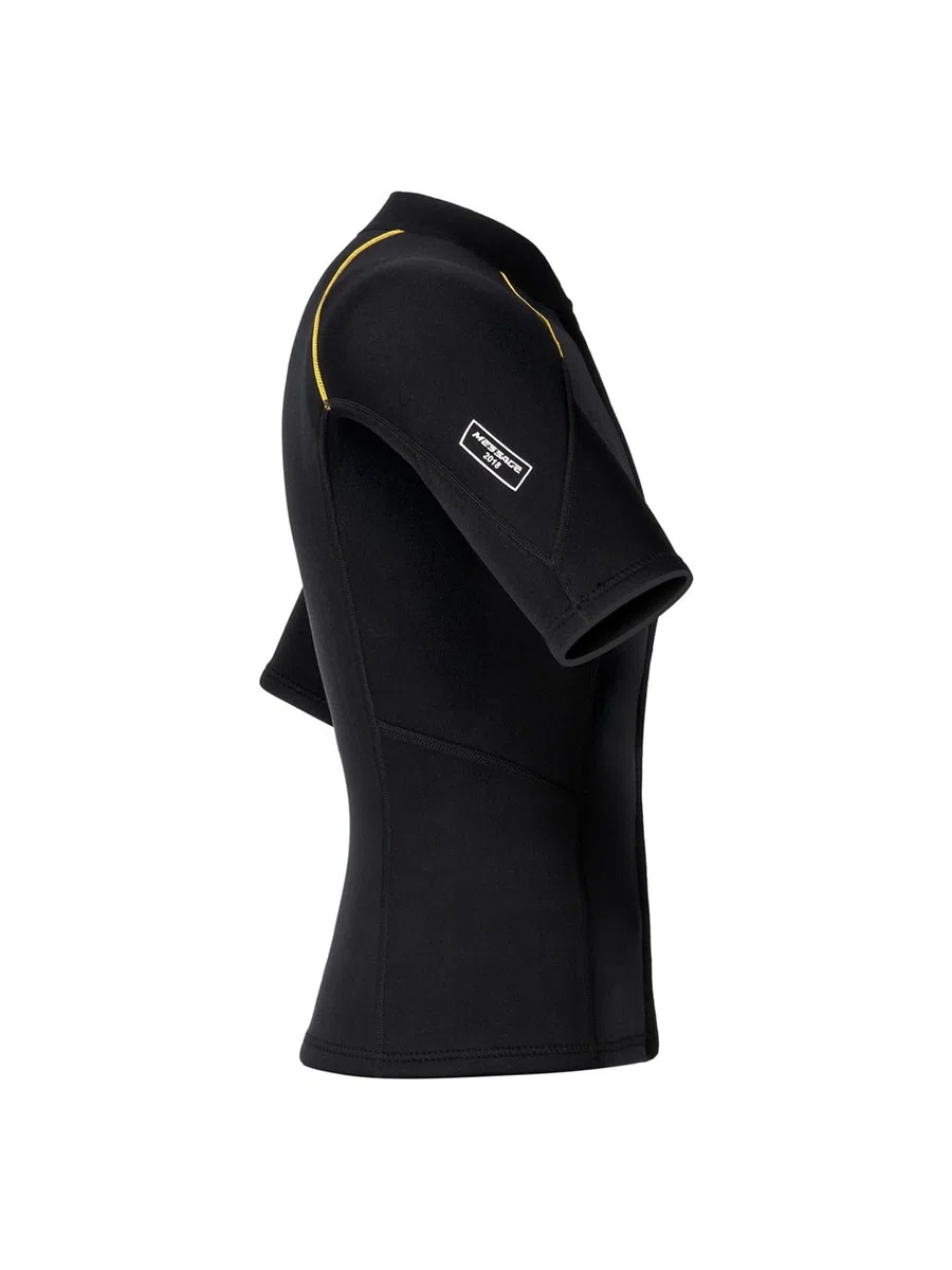 Camiseta De Neopreno para Hombre De Manga Corta Top con Cremallera Frontal Camiseta De Secado Rápido Traje De Natación Surf
