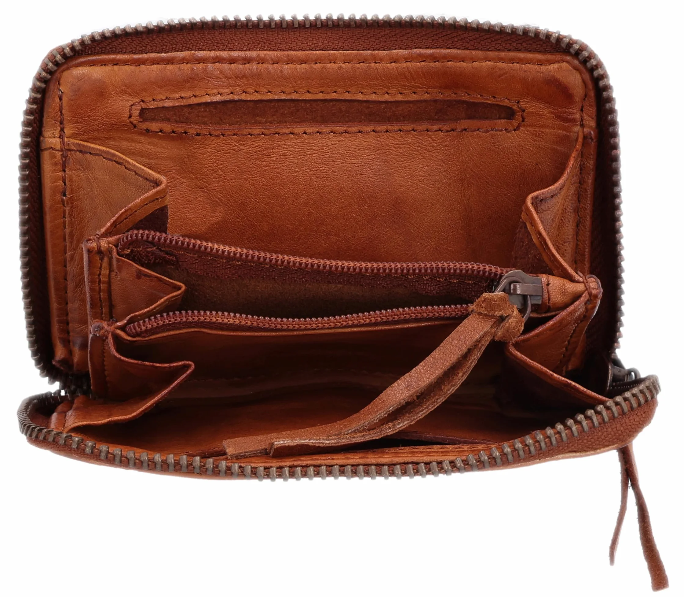 Gusti Monedero de piel - Aenna Monedero Monedero Vintage Coñac Cuero