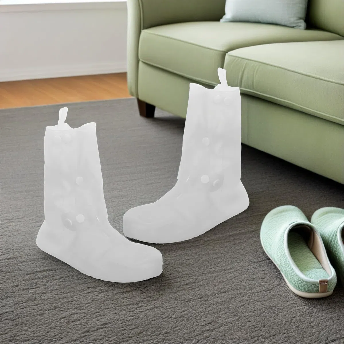 YARNOW Cubrezapatos Impermeables de Silicona para Adultos 2 Pares Talla 36/37 Antideslizantes Resistentes al Desgaste Reutilizables Ideales para Viajes Ciclismo y Protección Lluvia