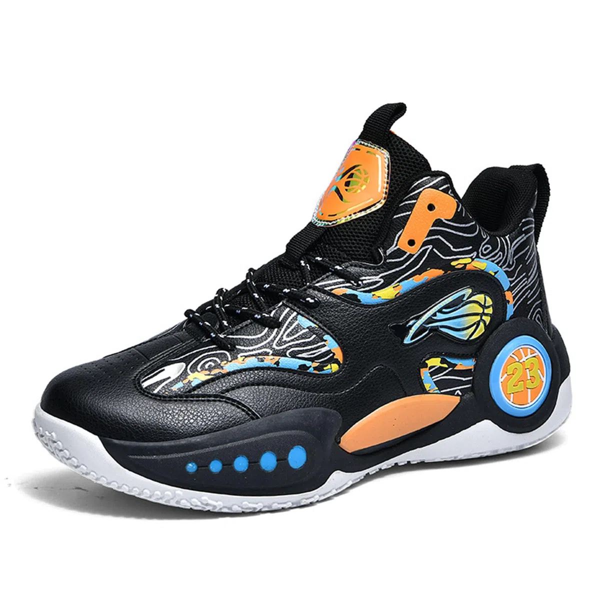 Zapatillas De Baloncesto Zapatillas Deportivas para Hombres Al Aire Libre Zapatillas De Entrenamiento Antideslizantes(35 EU, Q3)