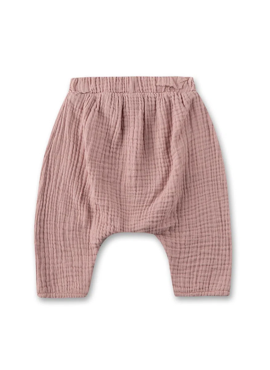 Sanetta Newborn Pantalones Rosa de Muselina | Pantalones de Muselina prácticos y cómodos de algodón orgánico para niñas. Ropa de bebé, Rosa., 62
