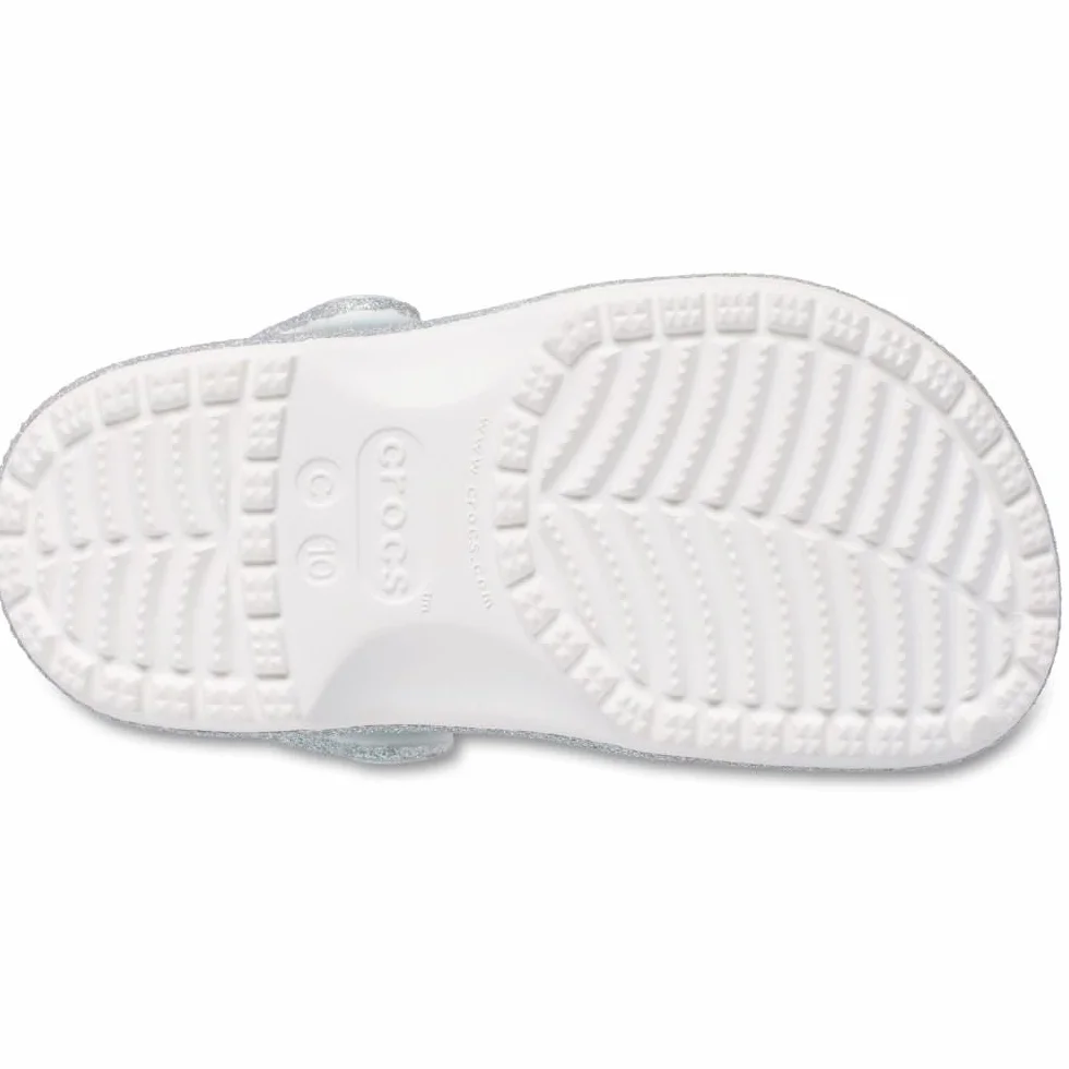 Crocs Classic Iridescent Glitter Cgk, Zuecos Unisex niños, Blanco, 29/30 EU