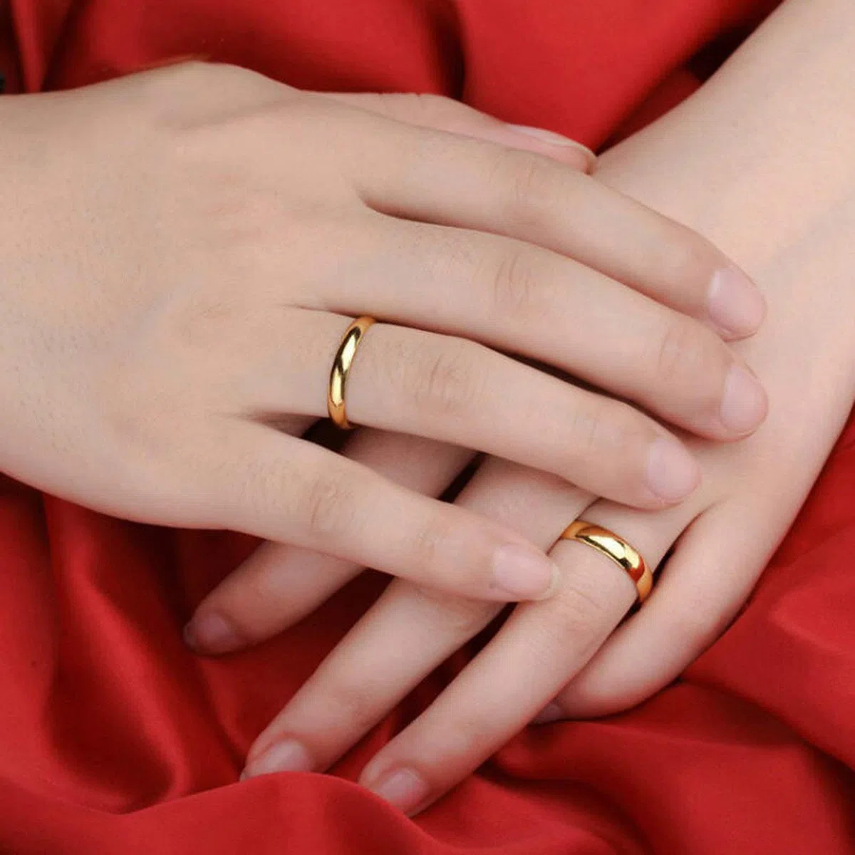 Daesar - Anillo Compromiso Pareja,Anillo Oro Anillo Acero Inoxidable Anillos Mujer Anillos Hombre Anillo Boda