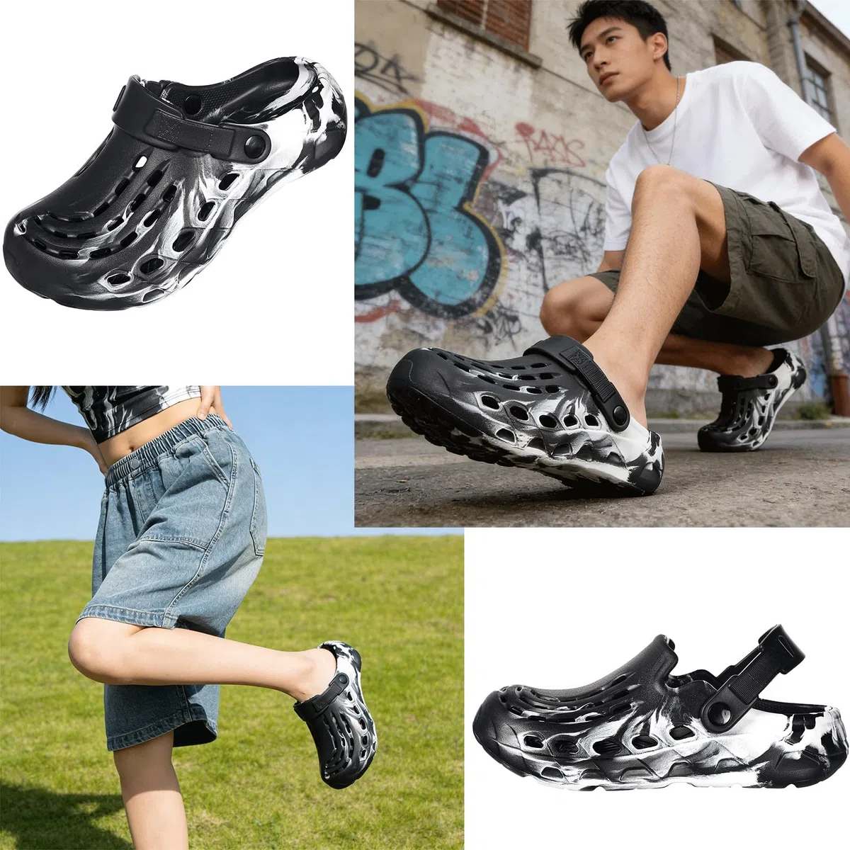 Zuecos y Mules para Hombre Mujer Verano Zapatos de Jardín Zapatillas de Playa Piscina Slip On Sandalias Cómodo 36-47EU