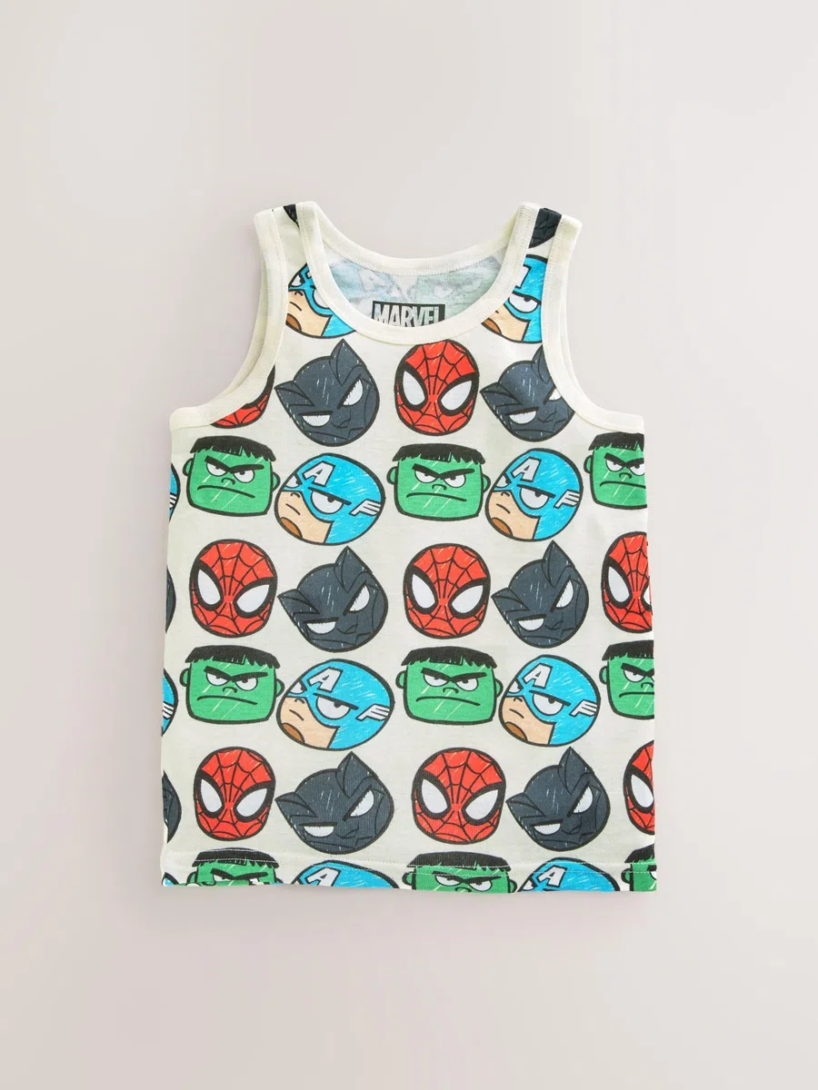 NEXT Niños Pack de 3 camisetas sin mangas de Marvel 100% algodón
