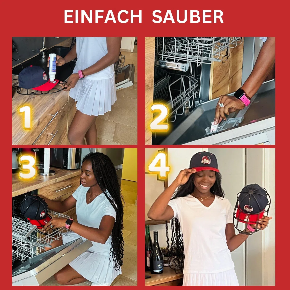 Cap Washer detergente de doble envase para la limpieza suave de todas las gorras de béisbol especialmente indicado para la limpieza previa en el Capbuddy para el lavavajillas