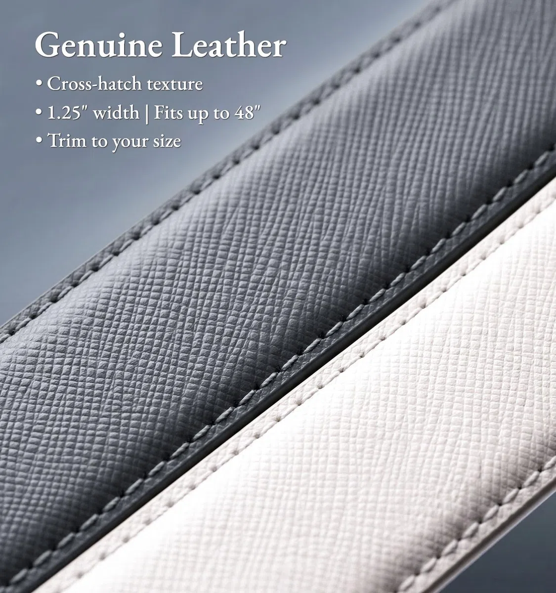 Litume GREEN GOLF Saffiano - Cinturón de trinquete de piel auténtica, hebilla automática con ajuste de microclic, fabricado en Taiwán